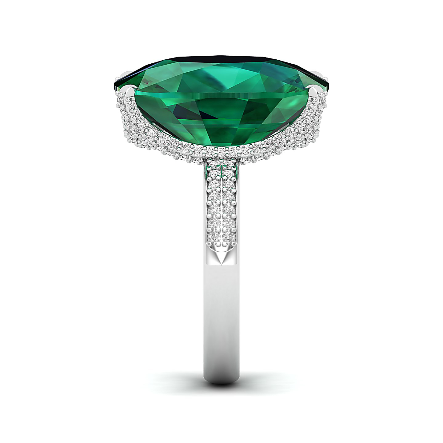 The Fiery Single Stone Emerald Ring
