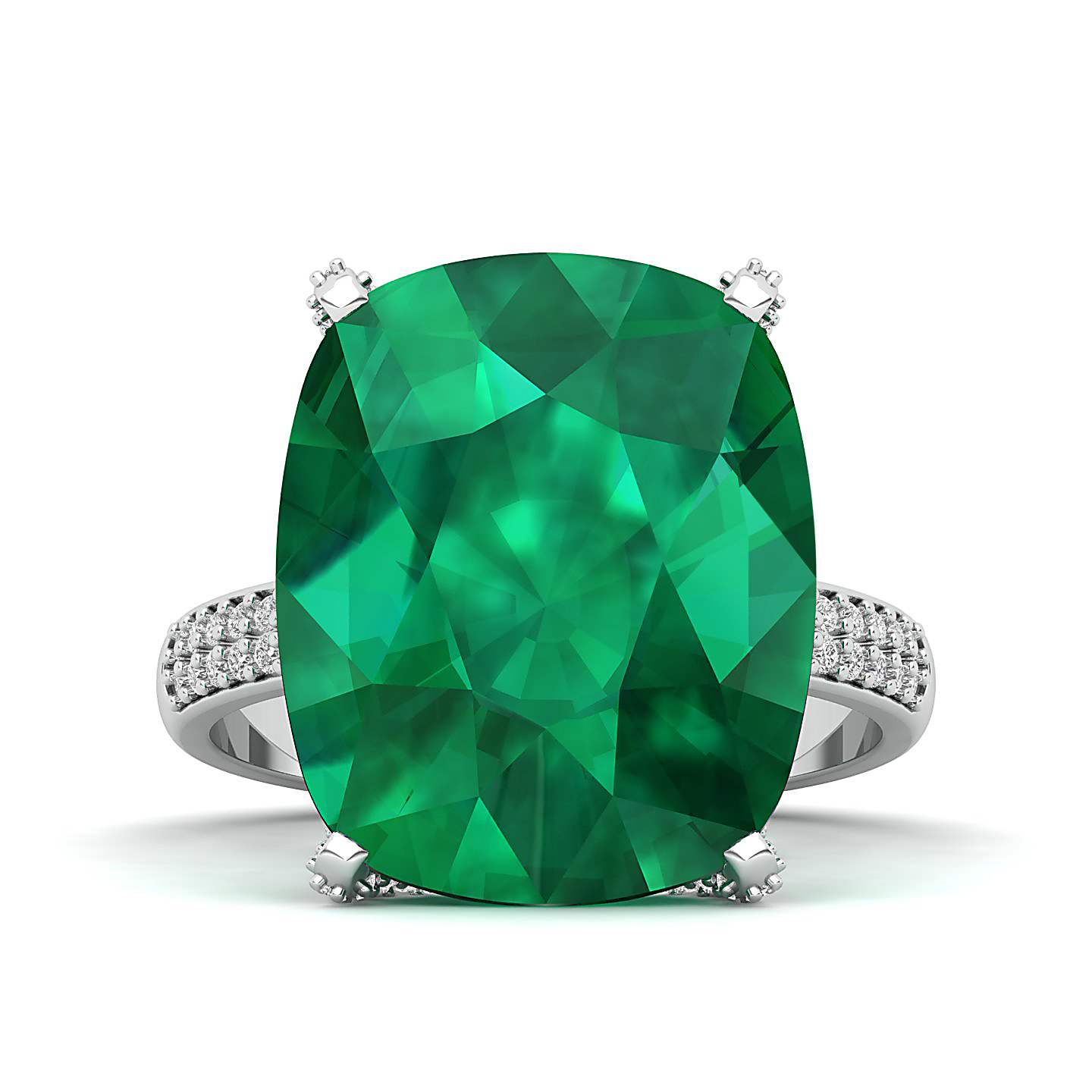 The Fiery Single Stone Emerald Ring