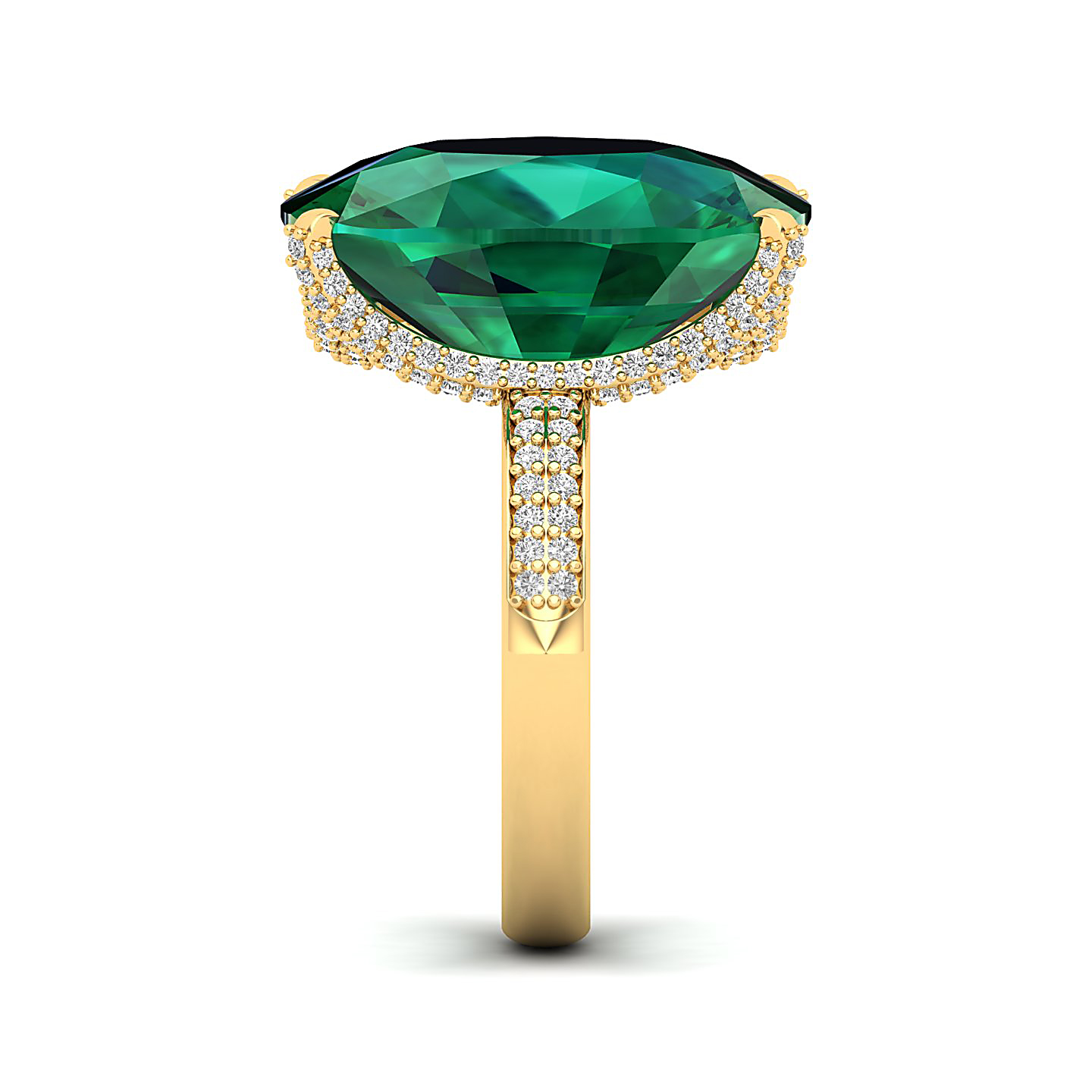The Fiery Single Stone Emerald Ring