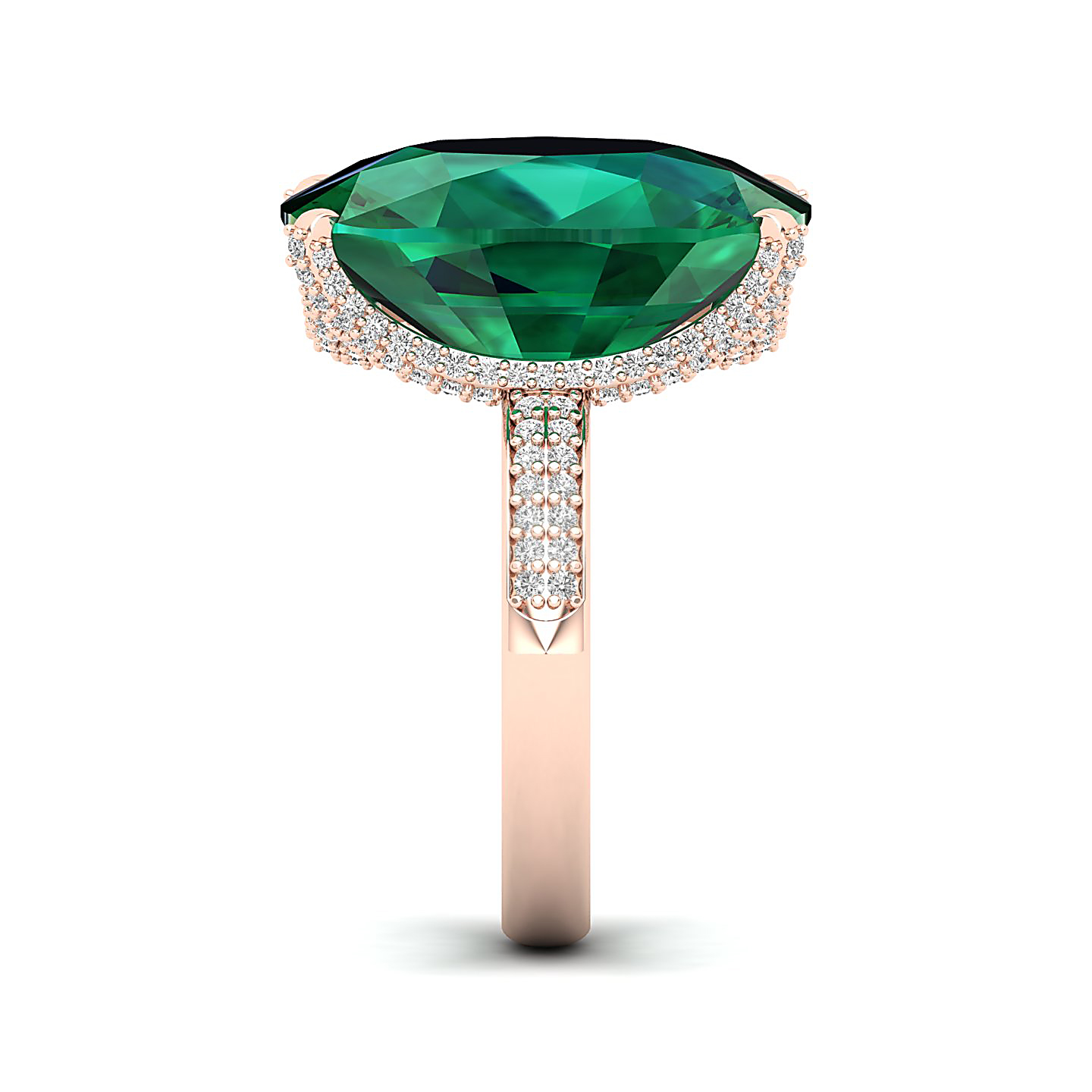 The Fiery Single Stone Emerald Ring
