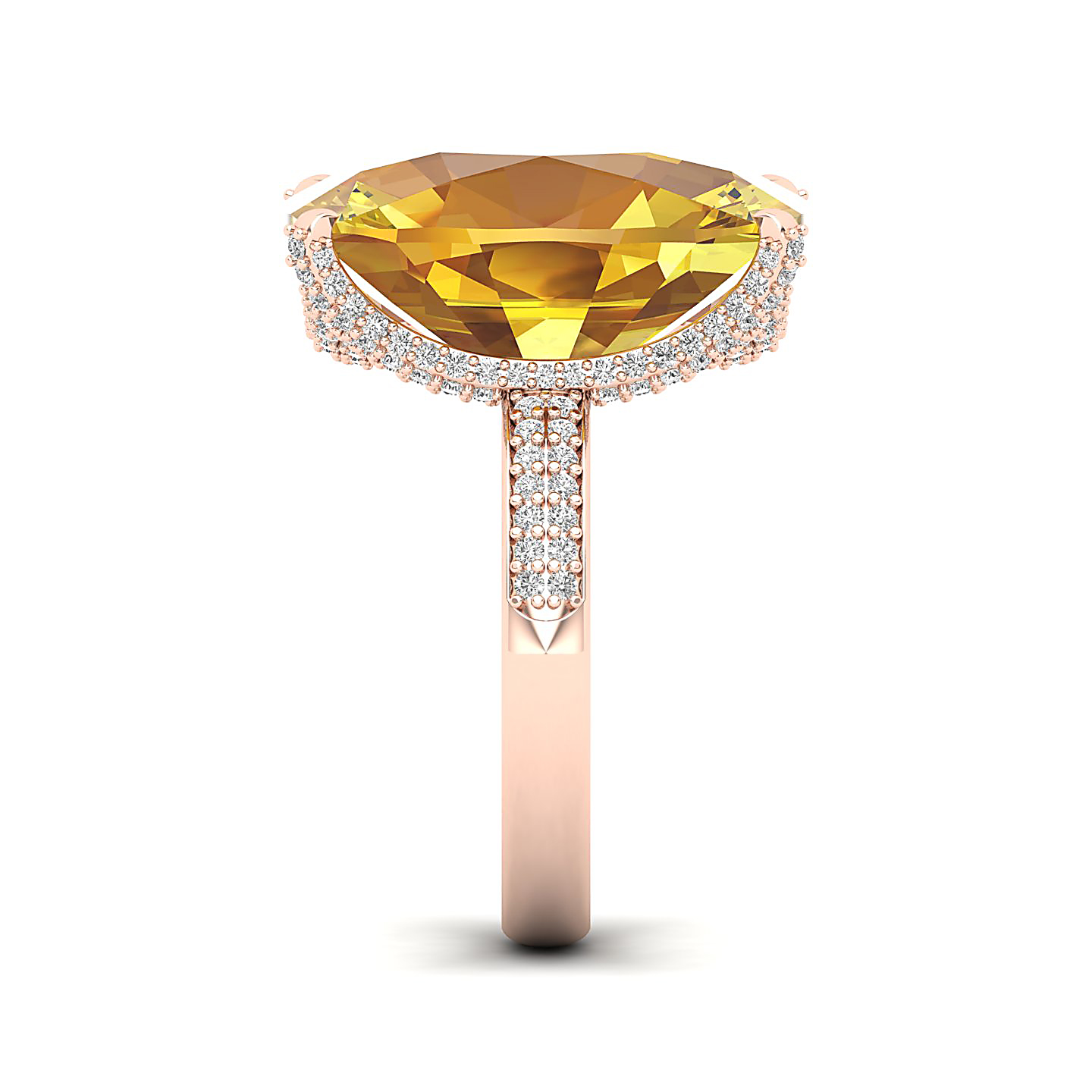 The Fiery Single Stone Yellow Sapphire Ring