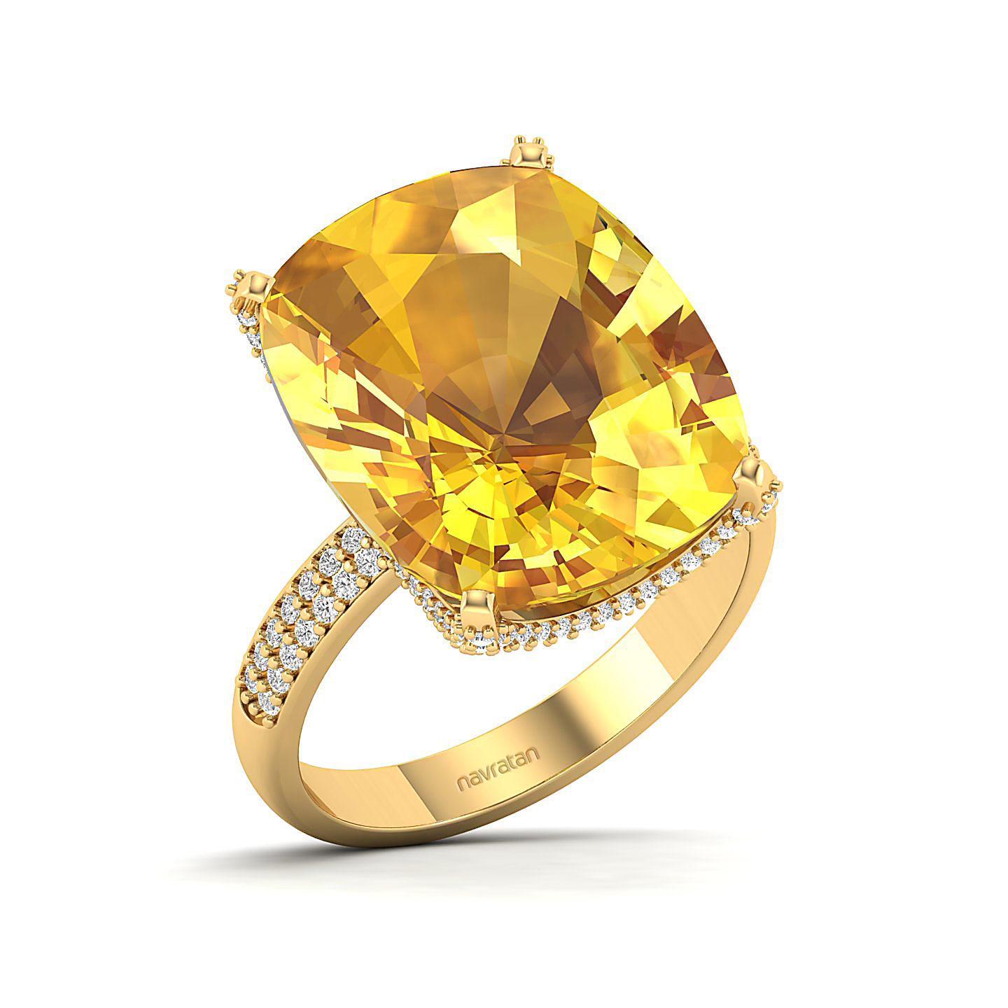 The Fiery Single Stone Yellow Sapphire Ring