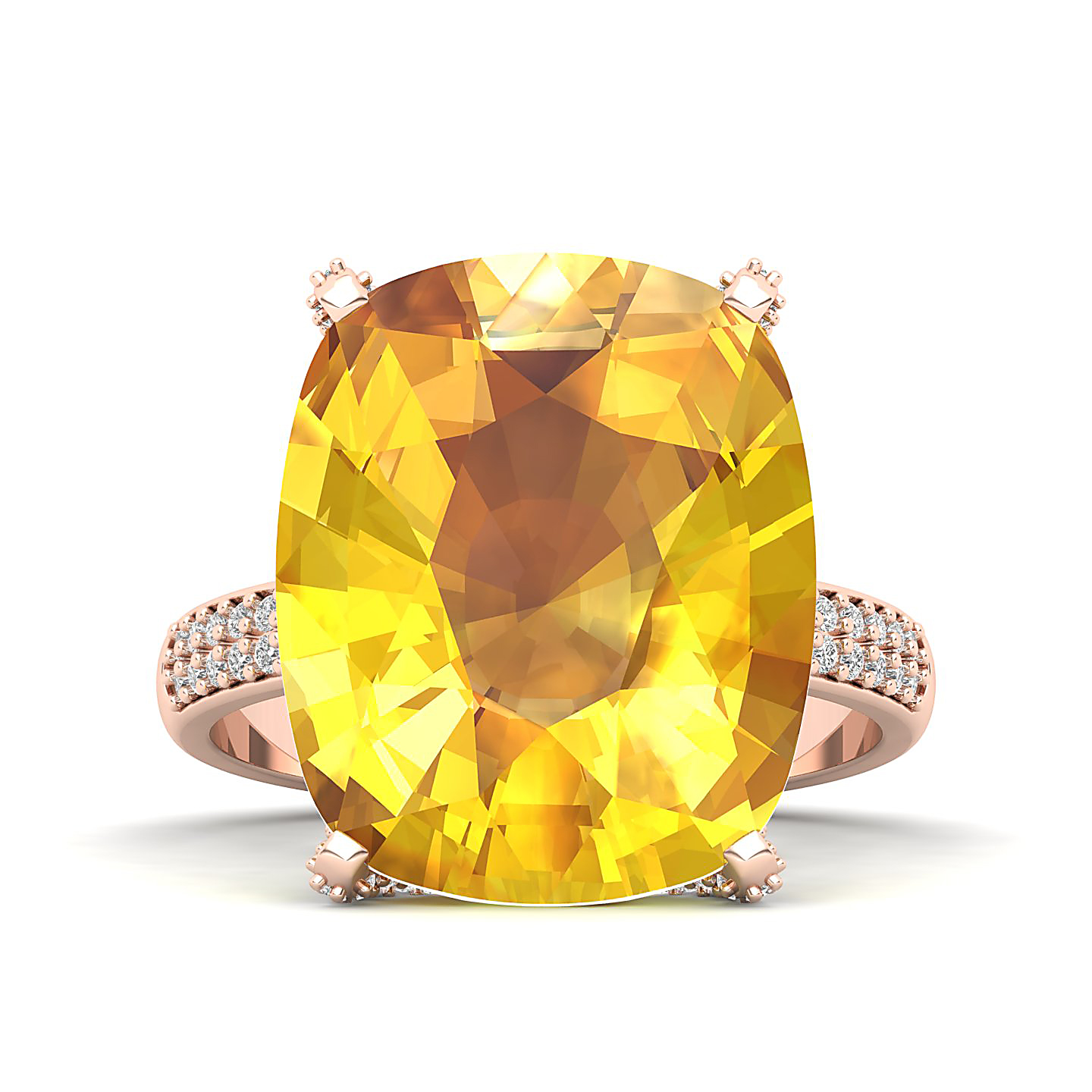 The Fiery Single Stone Yellow Sapphire Ring