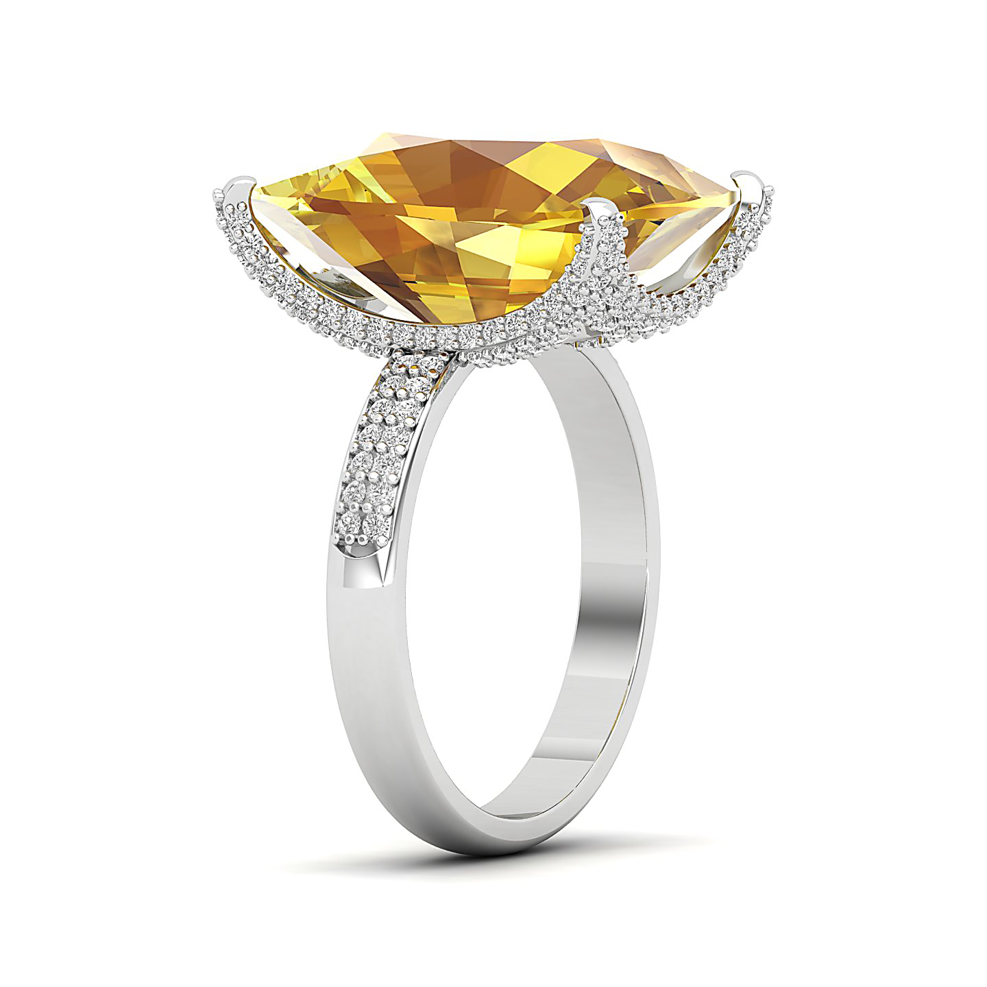The Fiery Single Stone Yellow Sapphire Ring