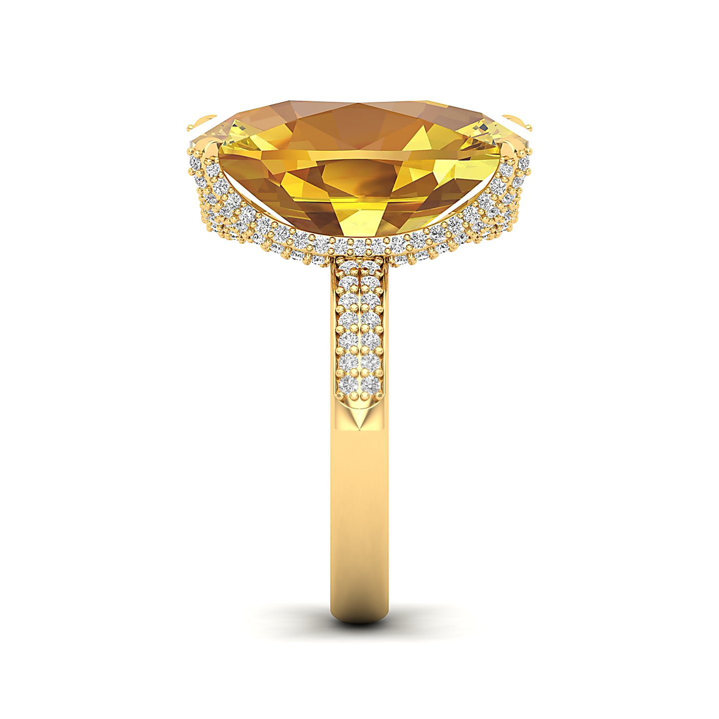 The Fiery Single Stone Yellow Sapphire Ring