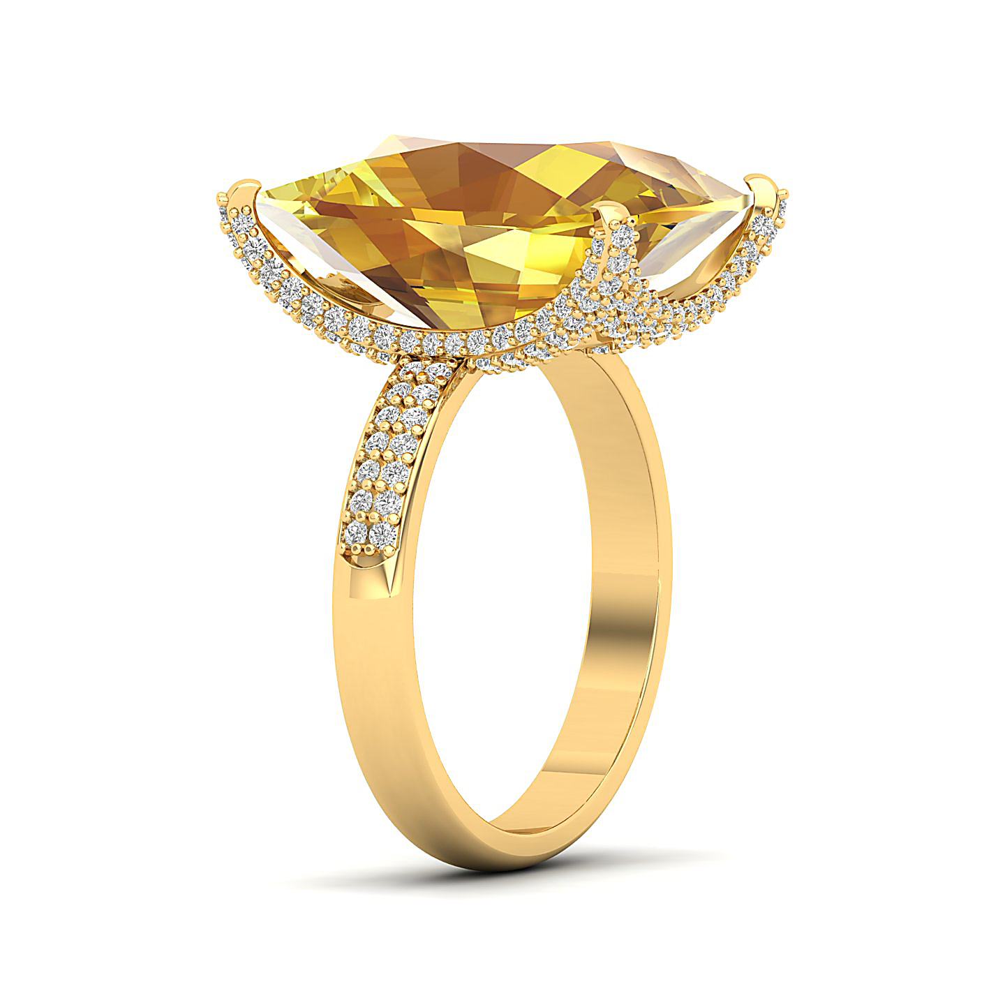 The Fiery Single Stone Yellow Sapphire Ring