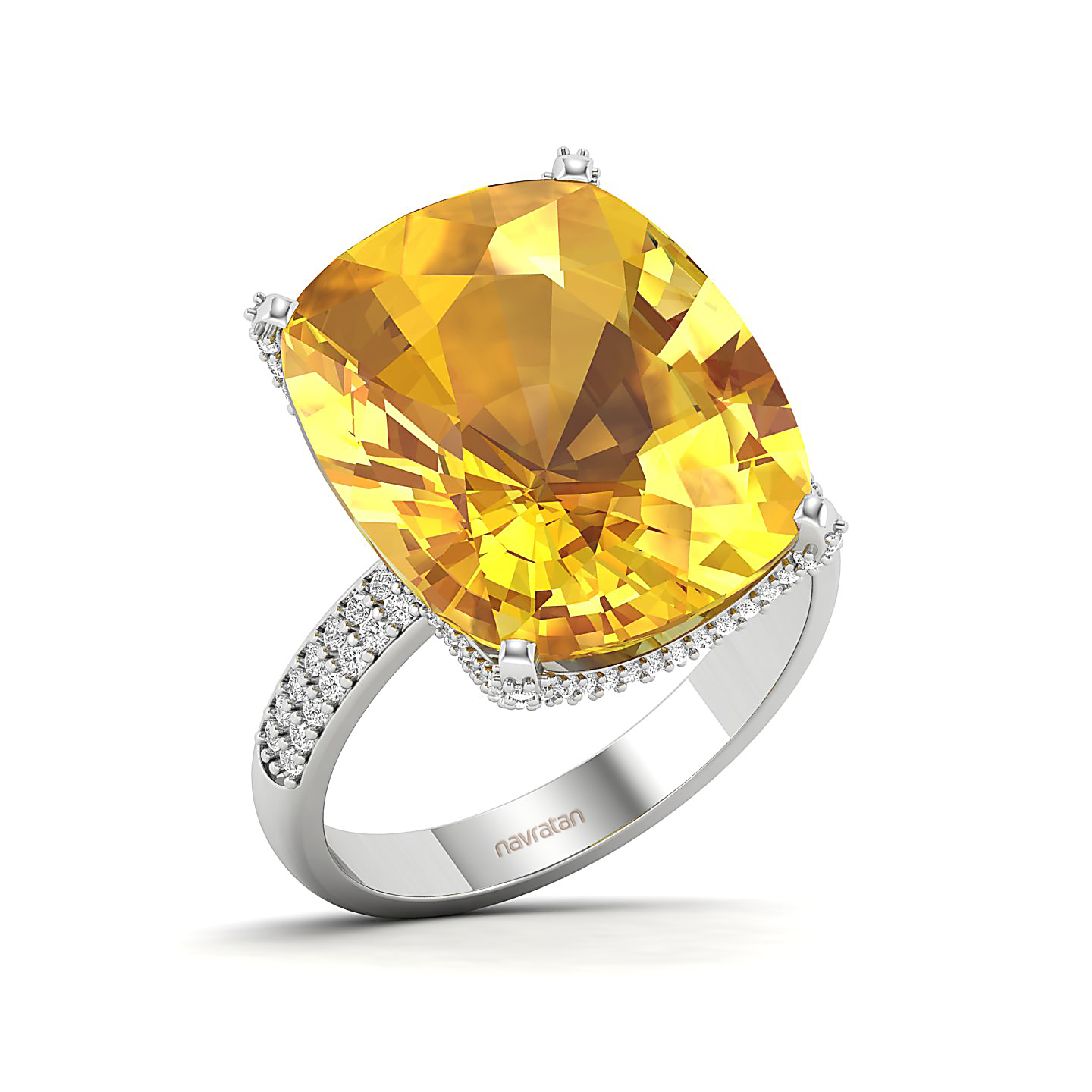 The Fiery Single Stone Yellow Sapphire Ring