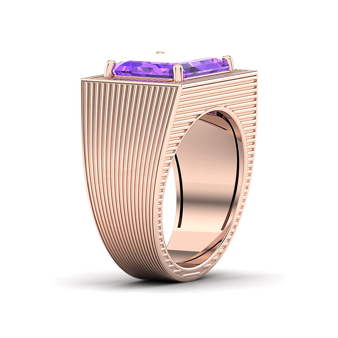 The Flaming Amethyst Gold Ring