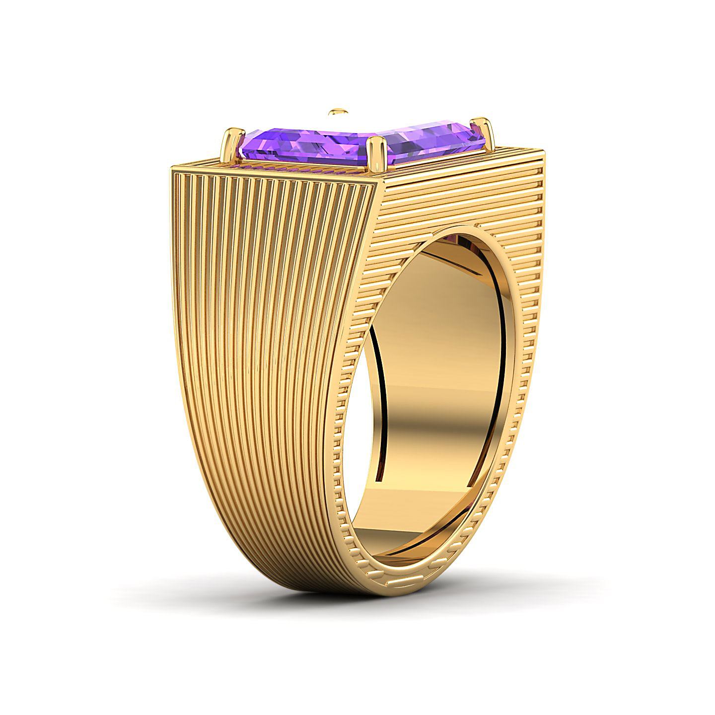 The Flaming Amethyst Gold Ring