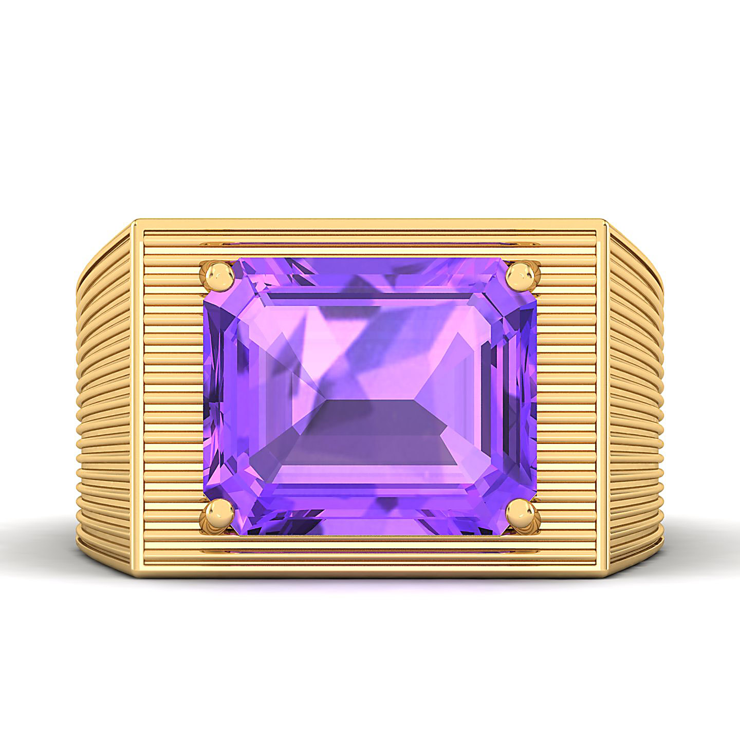 The Flaming Amethyst Gold Ring