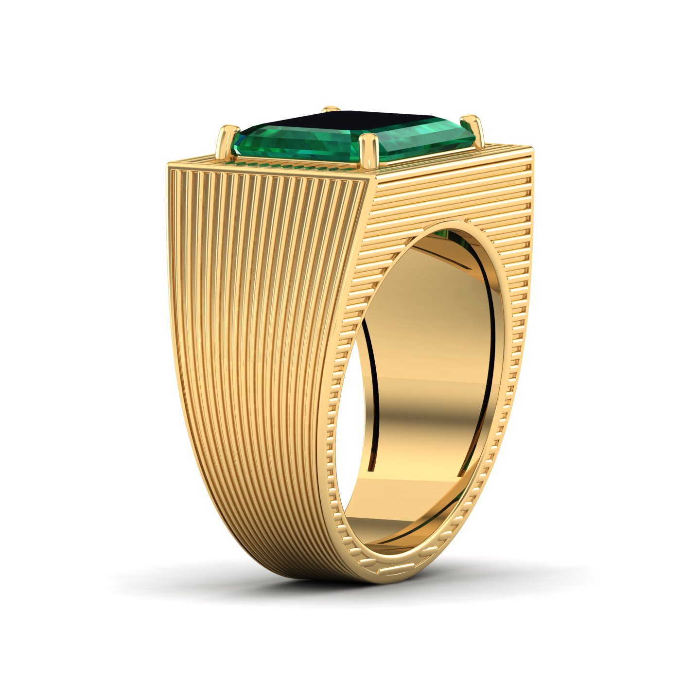The Flaming Emerald Gold Ring