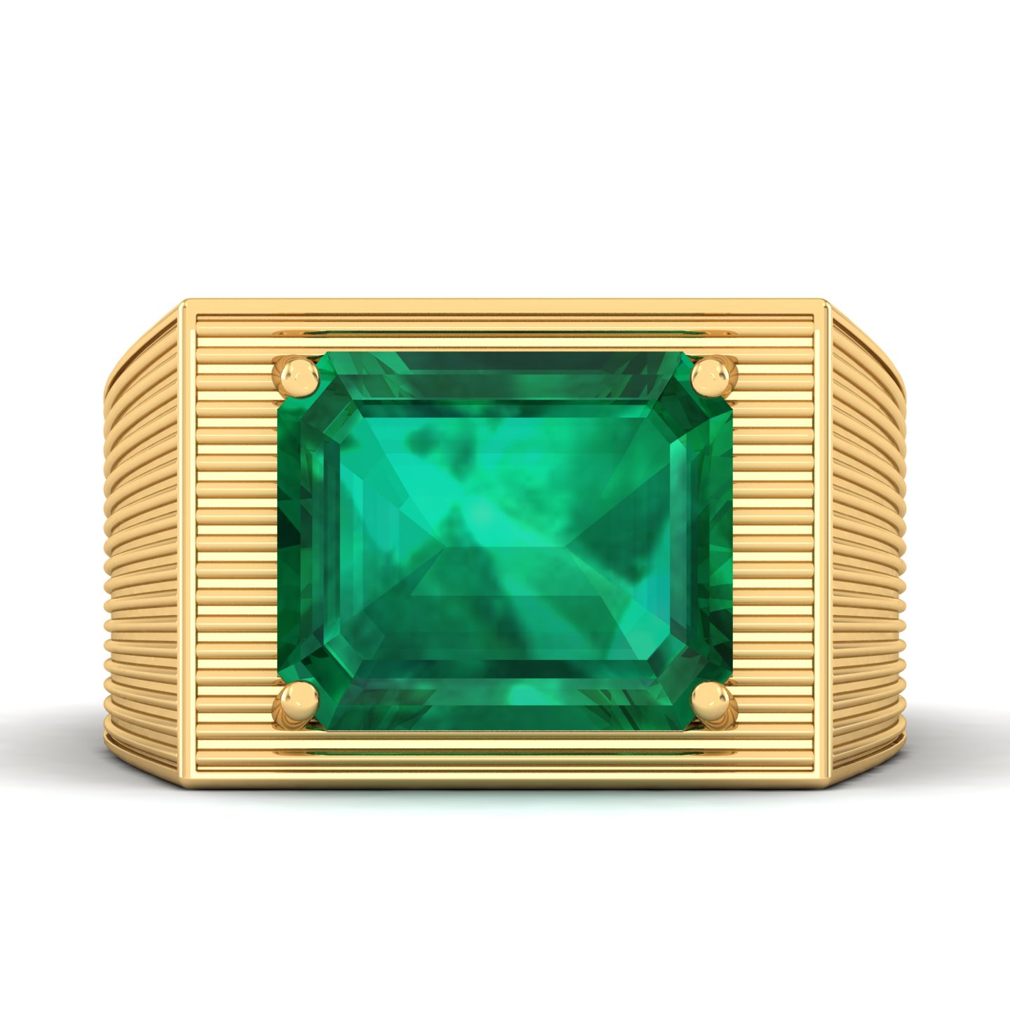 The Flaming Emerald Gold Ring