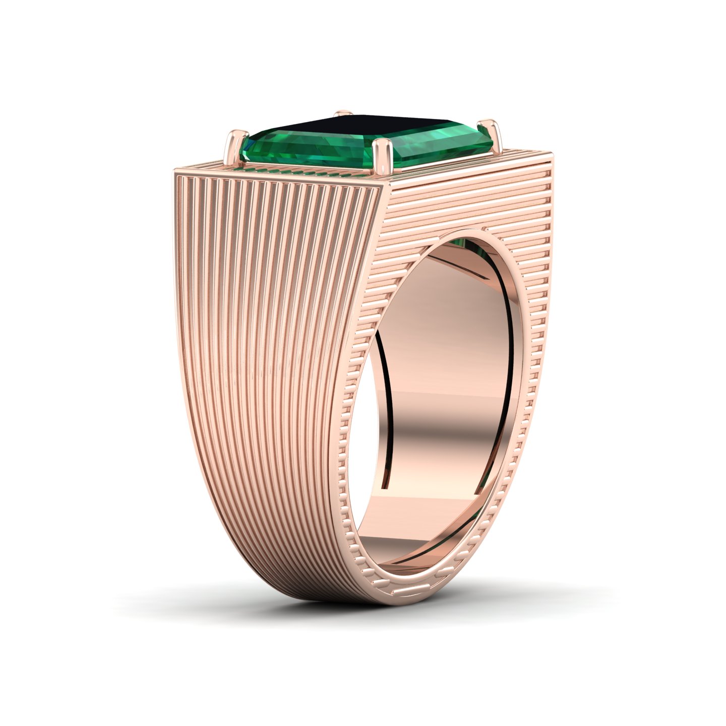 The Flaming Emerald Gold Ring