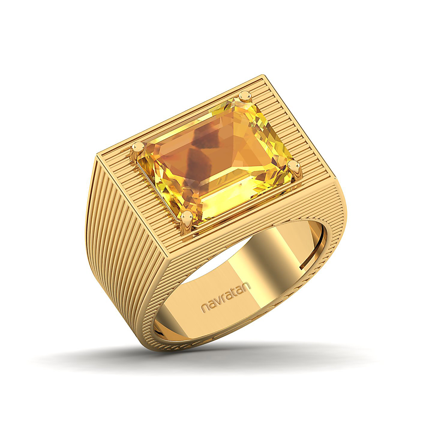The Flaming Yellow Sapphire Gold Ring
