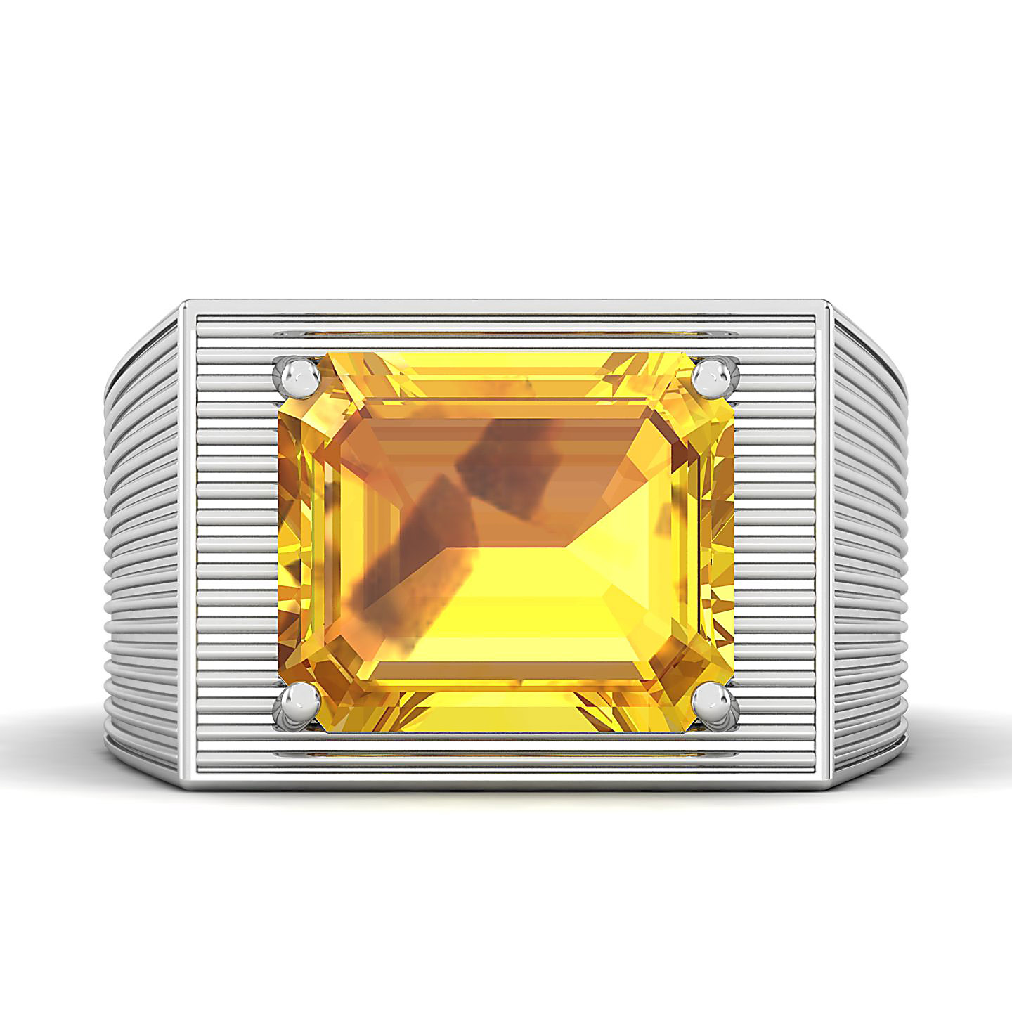 The Flaming Yellow Sapphire Gold Ring