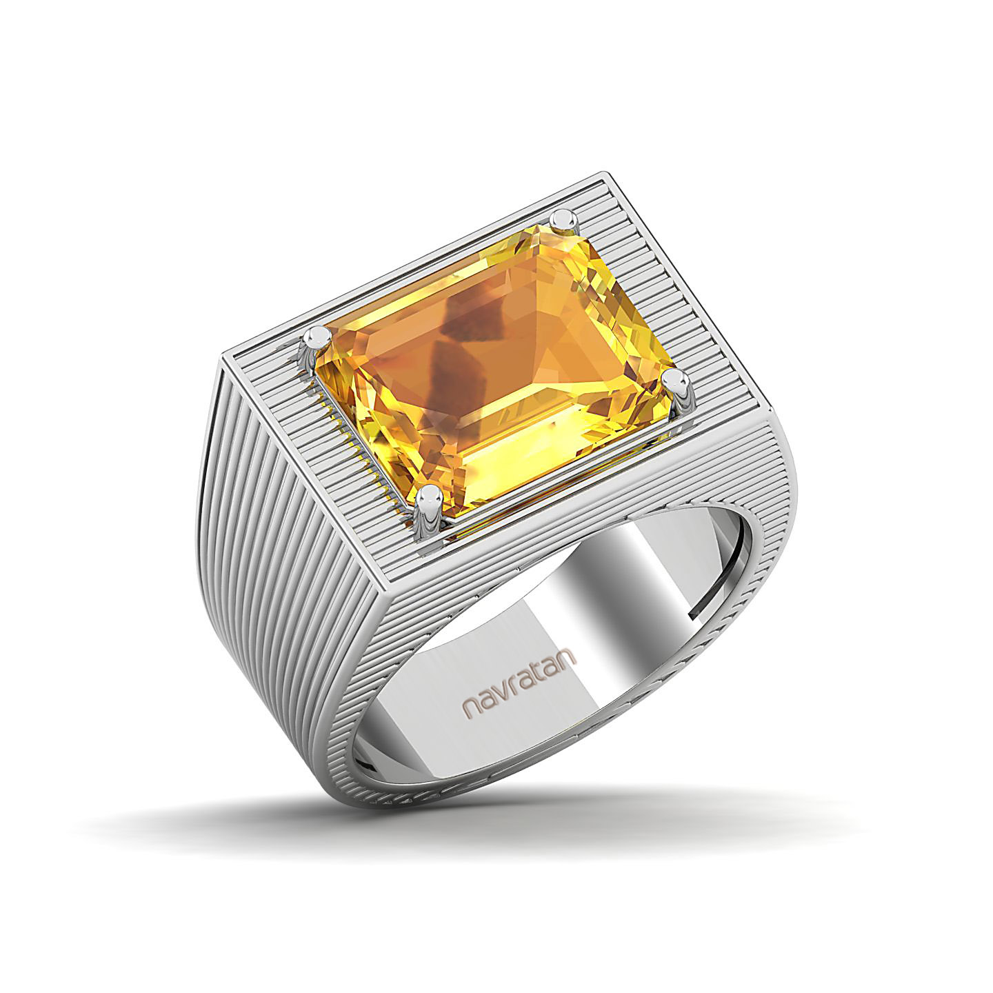 The Flaming Yellow Sapphire Gold Ring