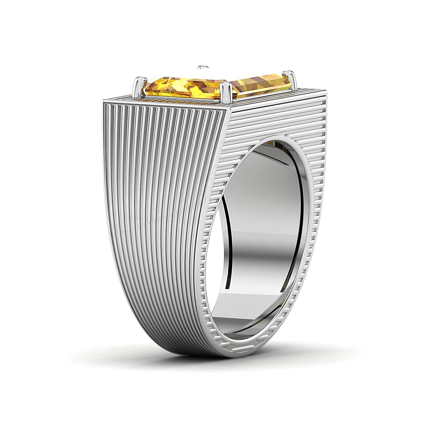 The Flaming Yellow Sapphire Gold Ring