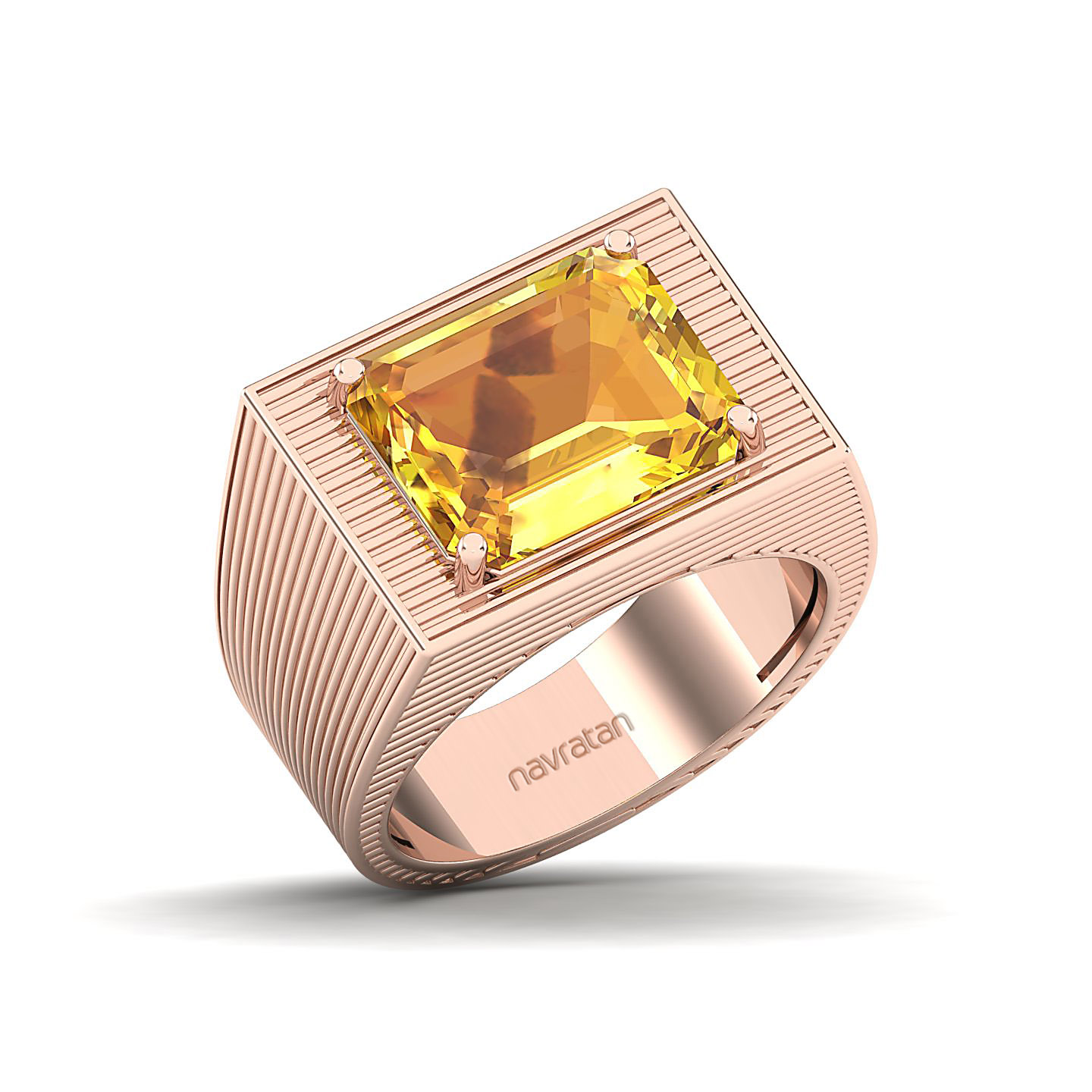 The Flaming Yellow Sapphire Gold Ring