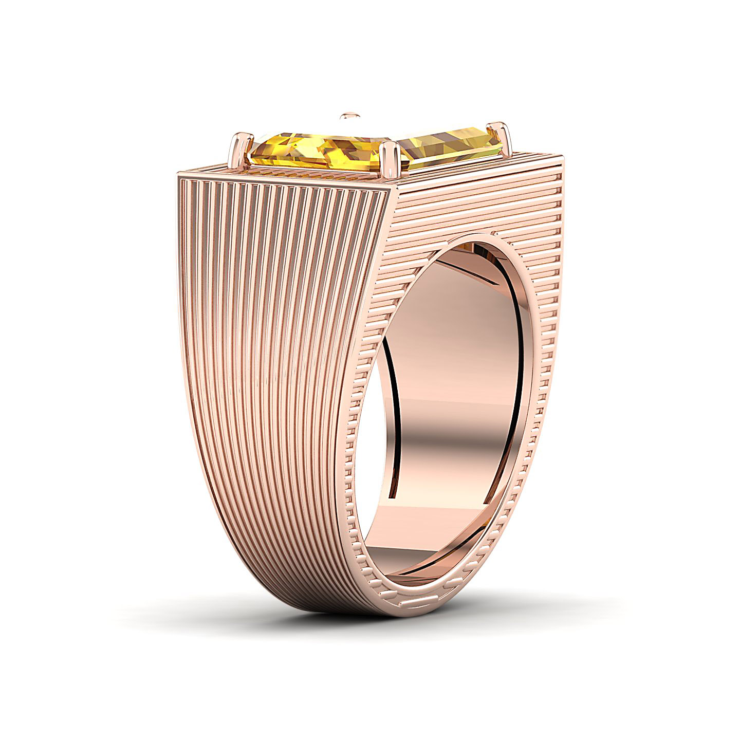 The Flaming Yellow Sapphire Gold Ring