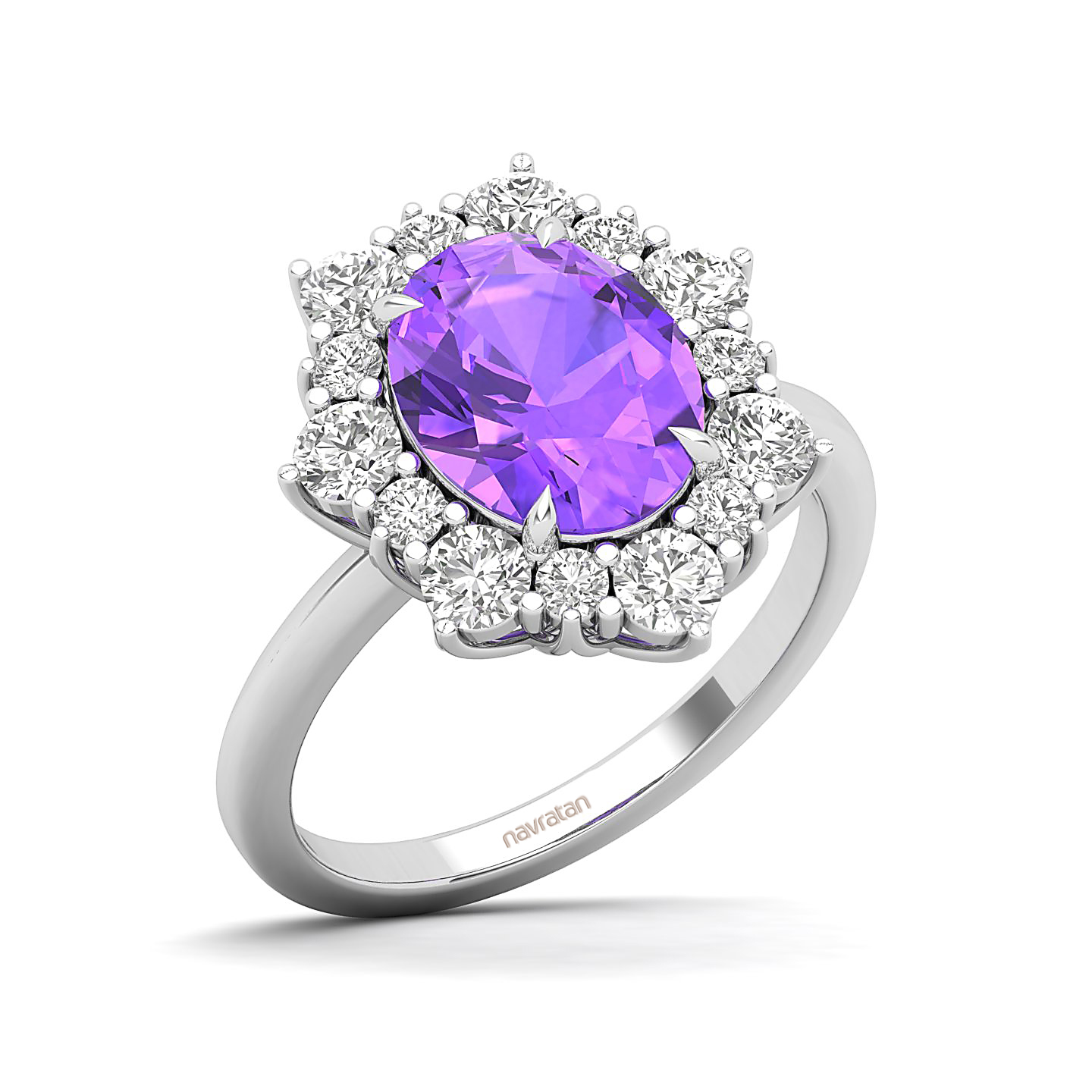 The Floral Cluster Amethyst Ring