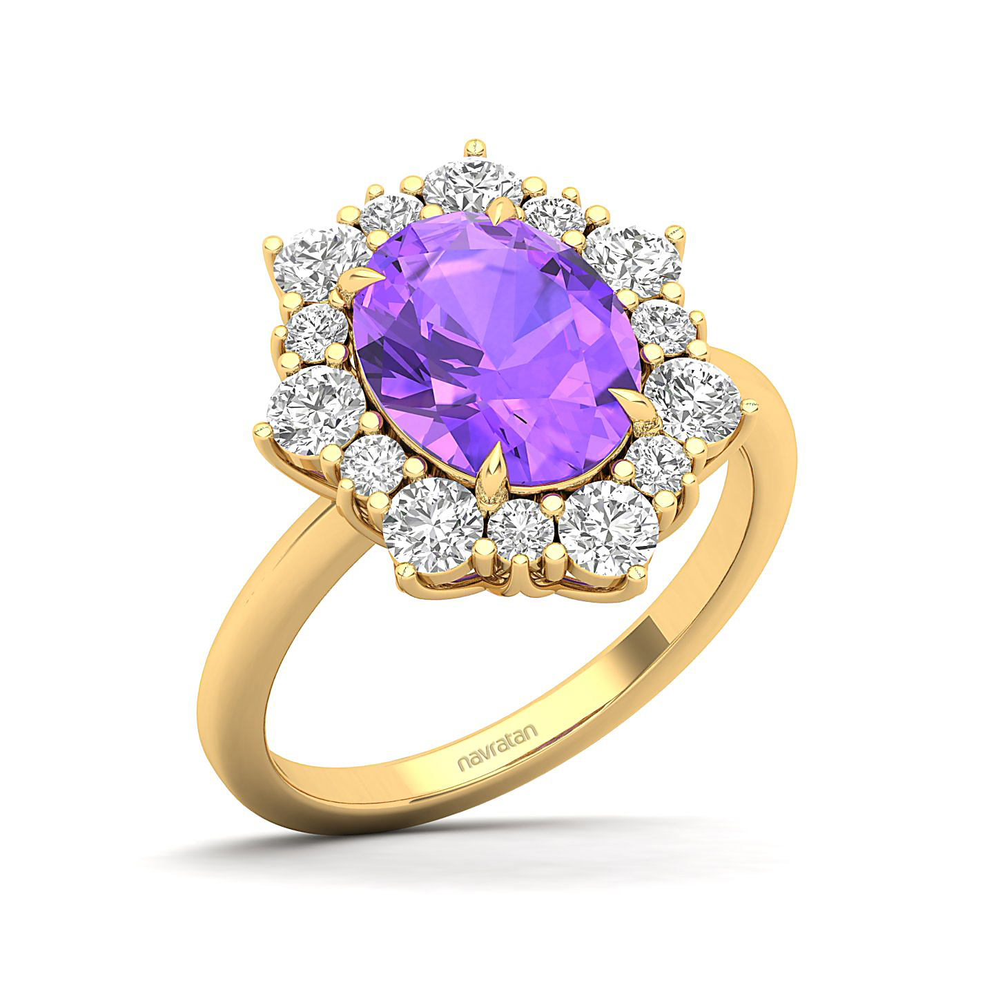 The Floral Cluster Amethyst Ring