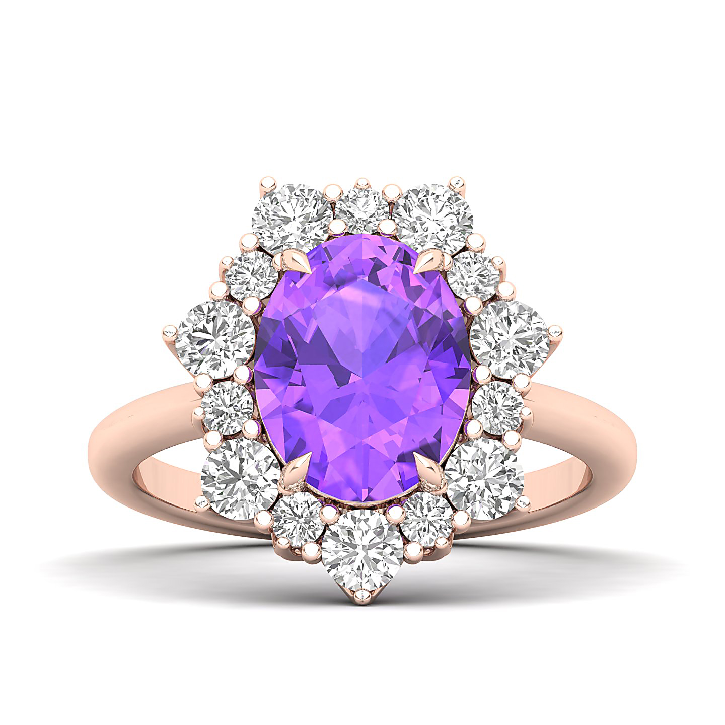 The Floral Cluster Amethyst Ring