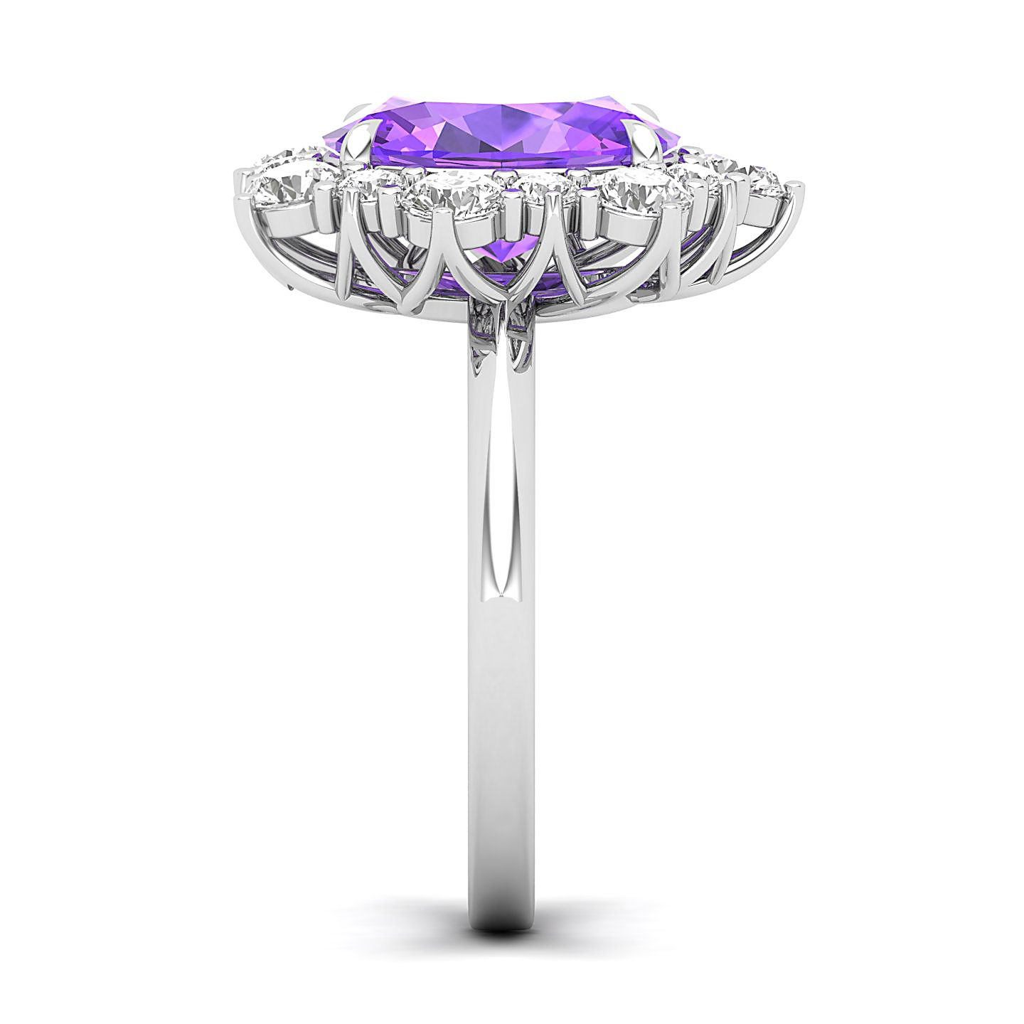 The Floral Cluster Amethyst Ring