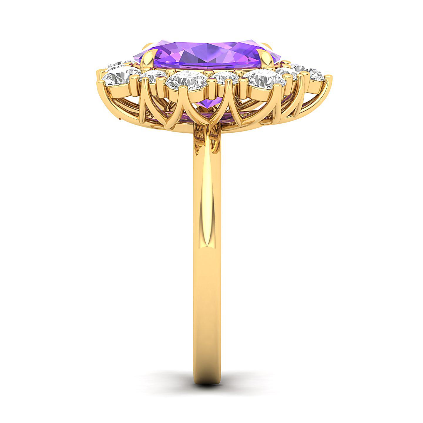 The Floral Cluster Amethyst Ring