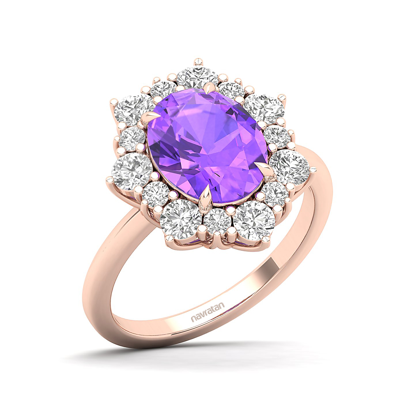 The Floral Cluster Amethyst Ring
