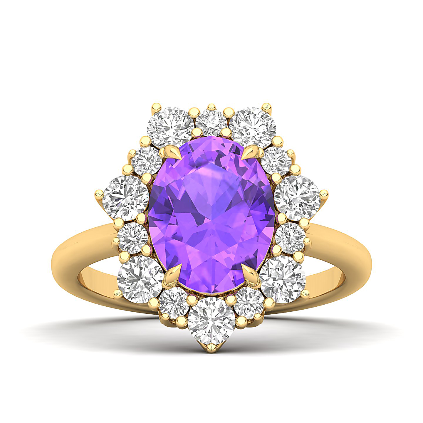 The Floral Cluster Amethyst Ring