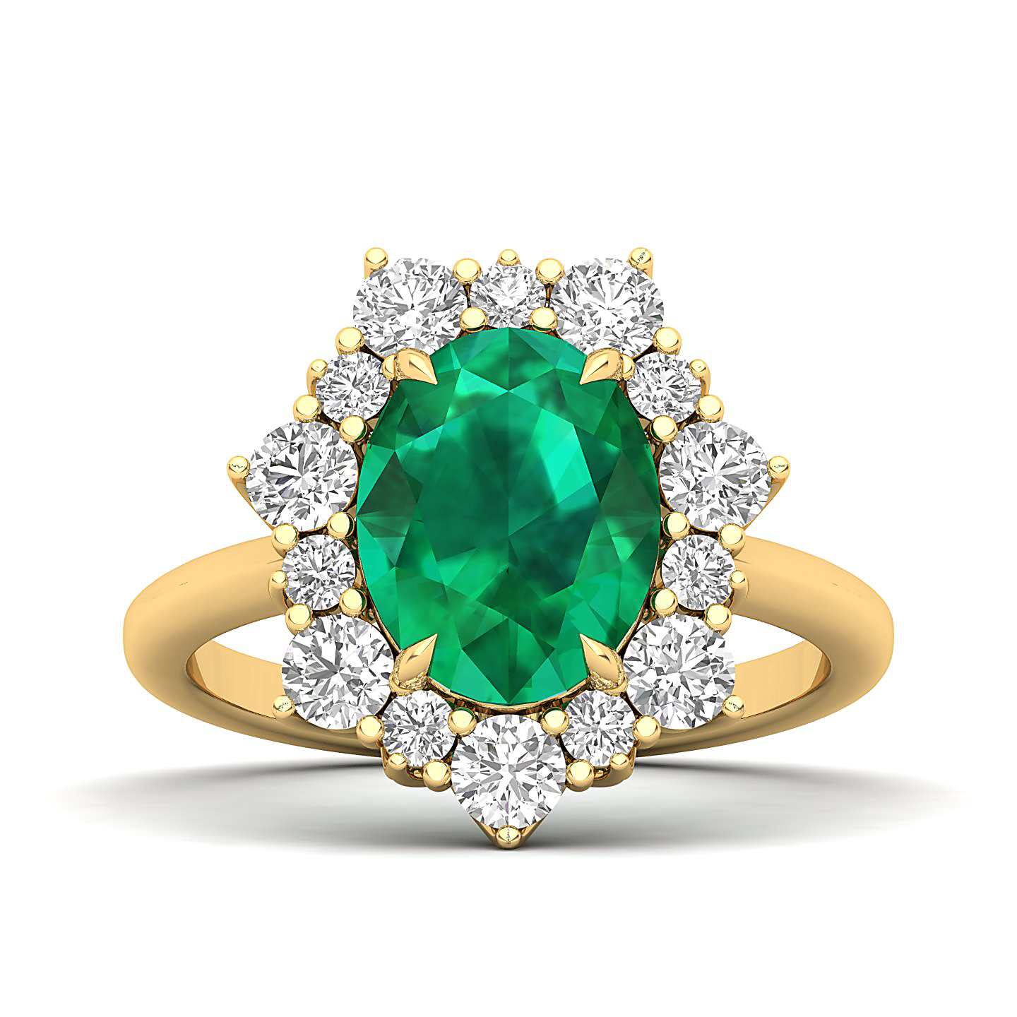 The Floral Cluster Emerald Ring
