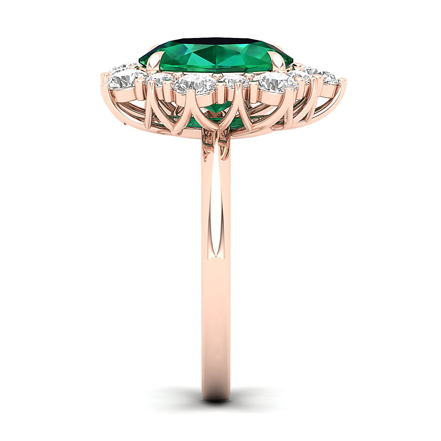 The Floral Cluster Emerald Ring