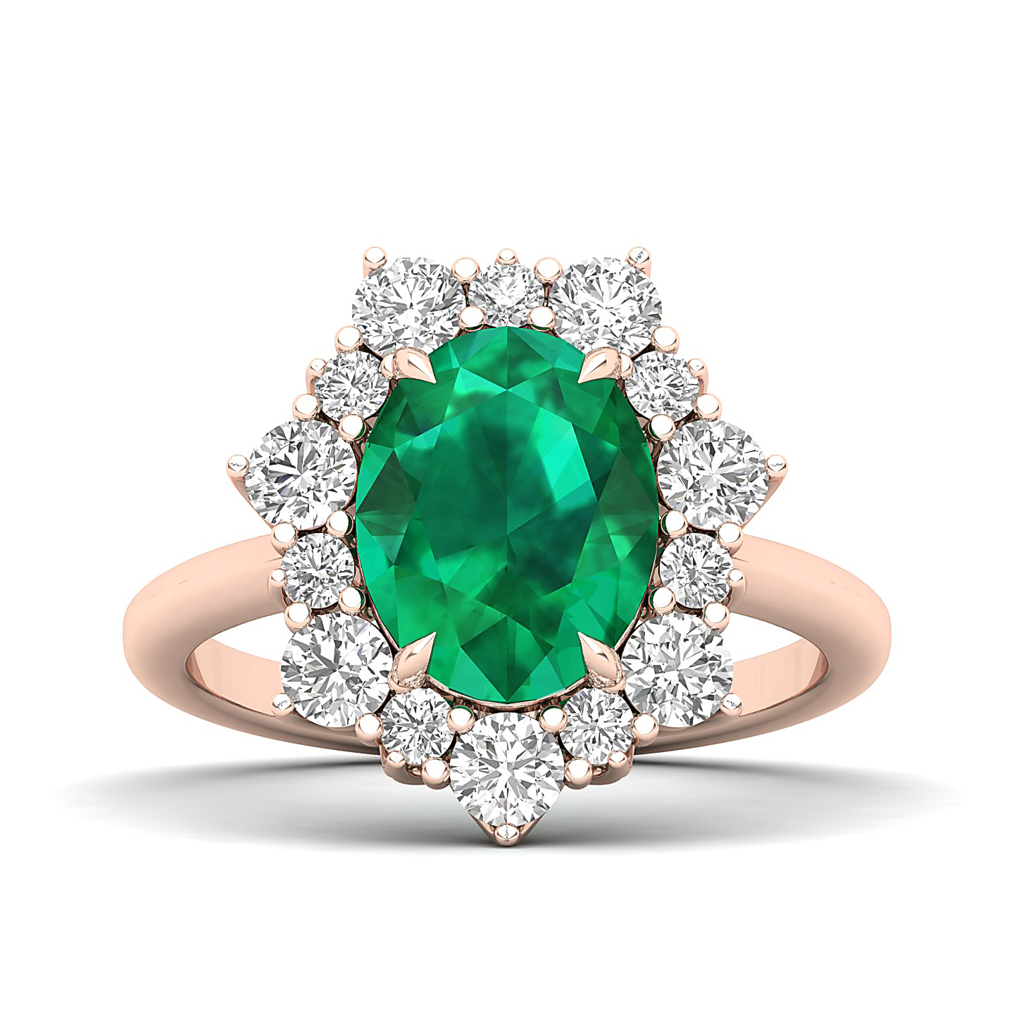 The Floral Cluster Emerald Ring