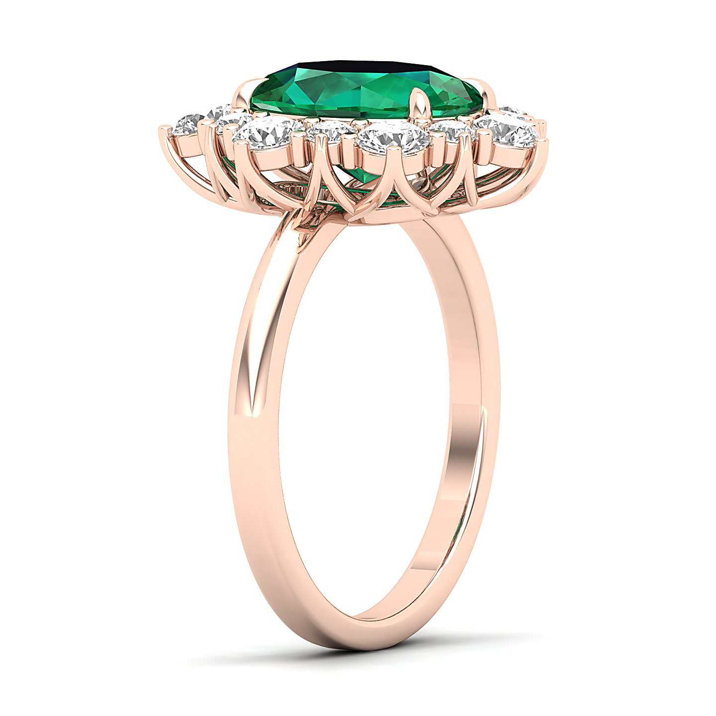 The Floral Cluster Emerald Ring