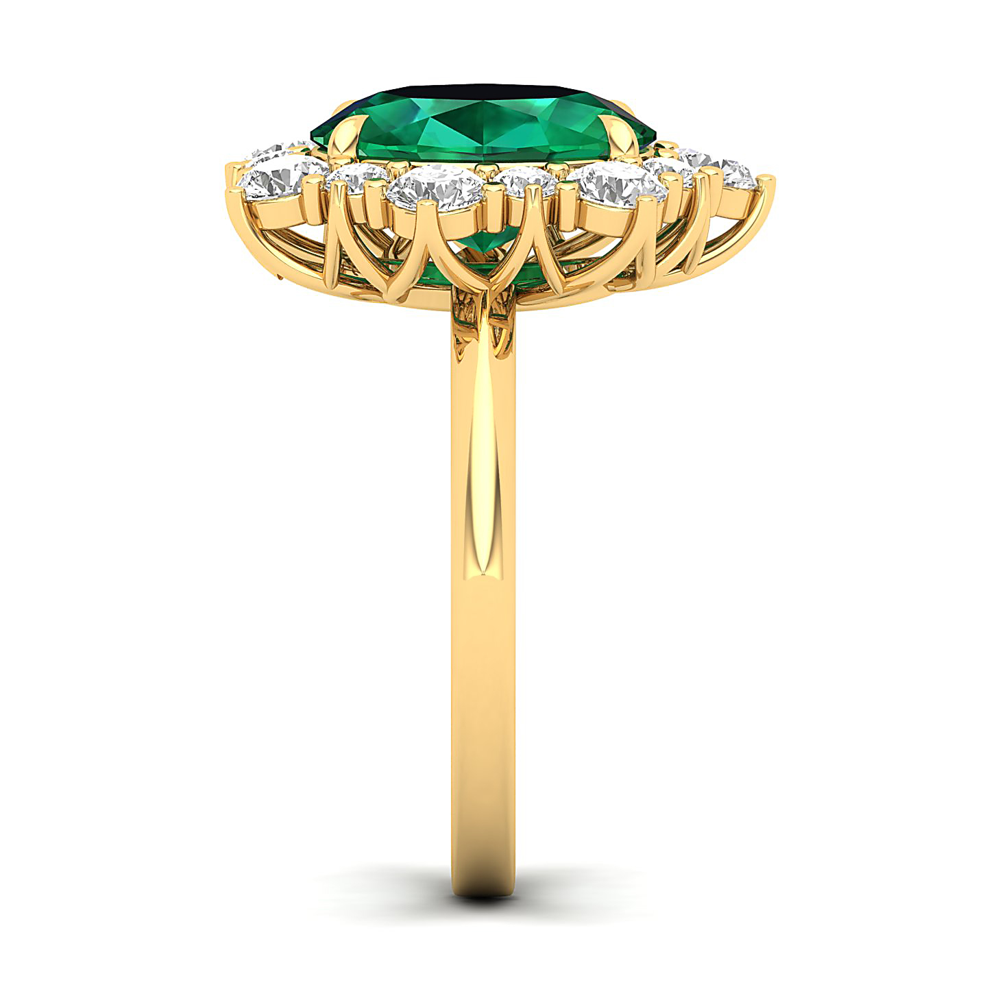 The Floral Cluster Emerald Ring