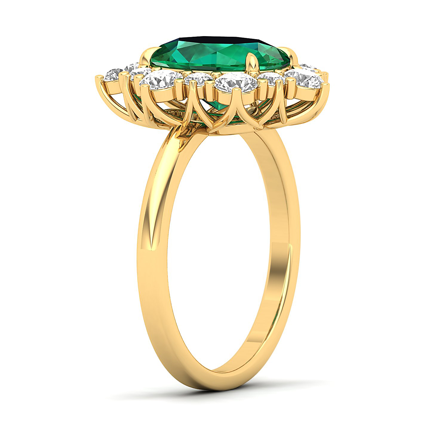 The Floral Cluster Emerald Ring
