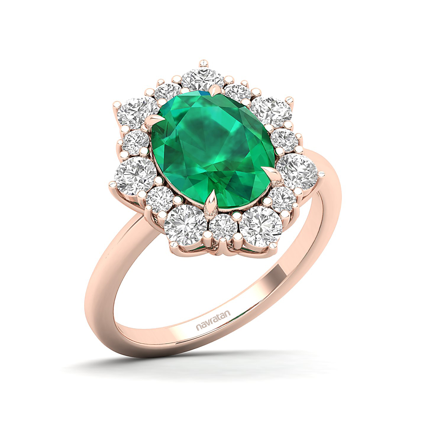 The Floral Cluster Emerald Ring