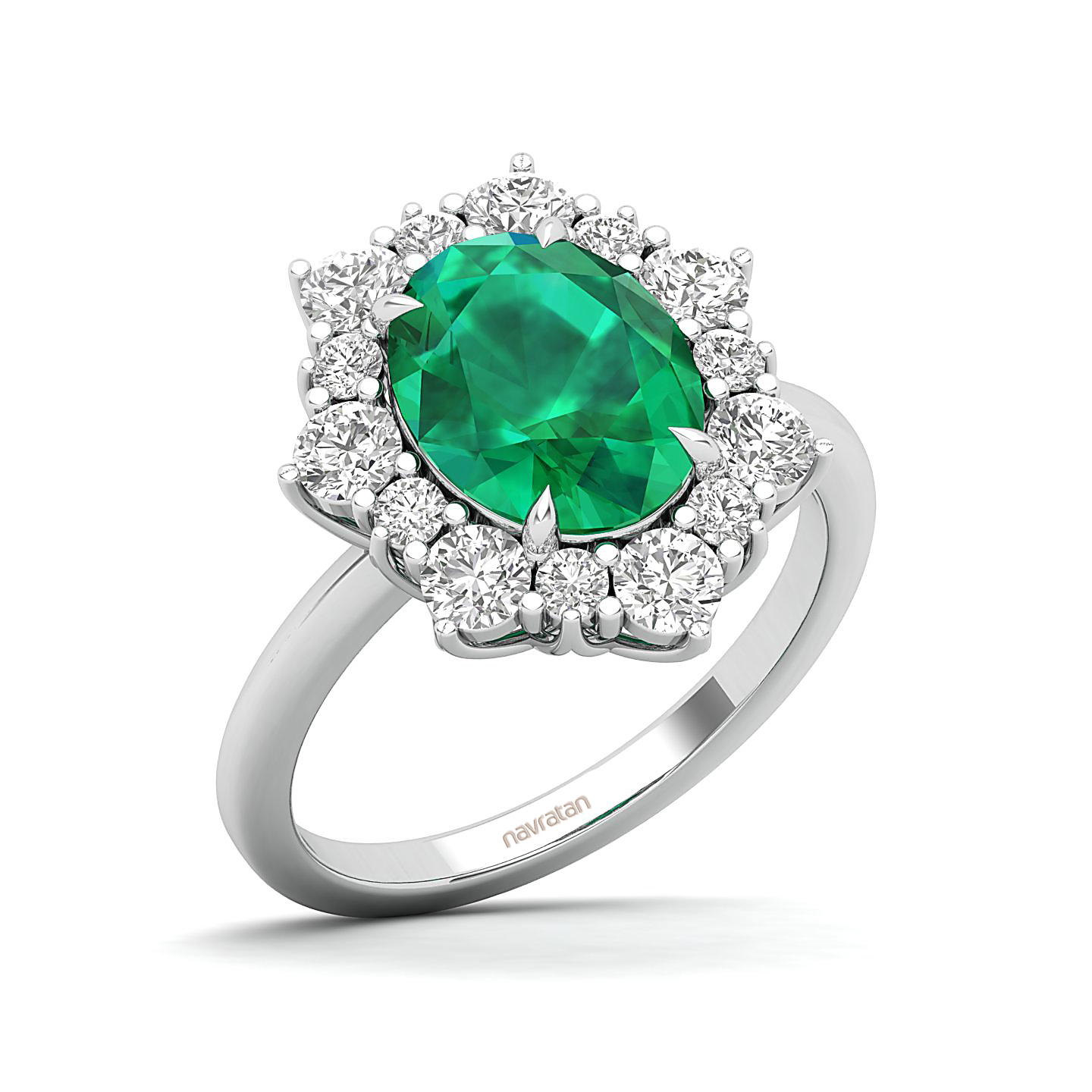 The Floral Cluster Emerald Ring