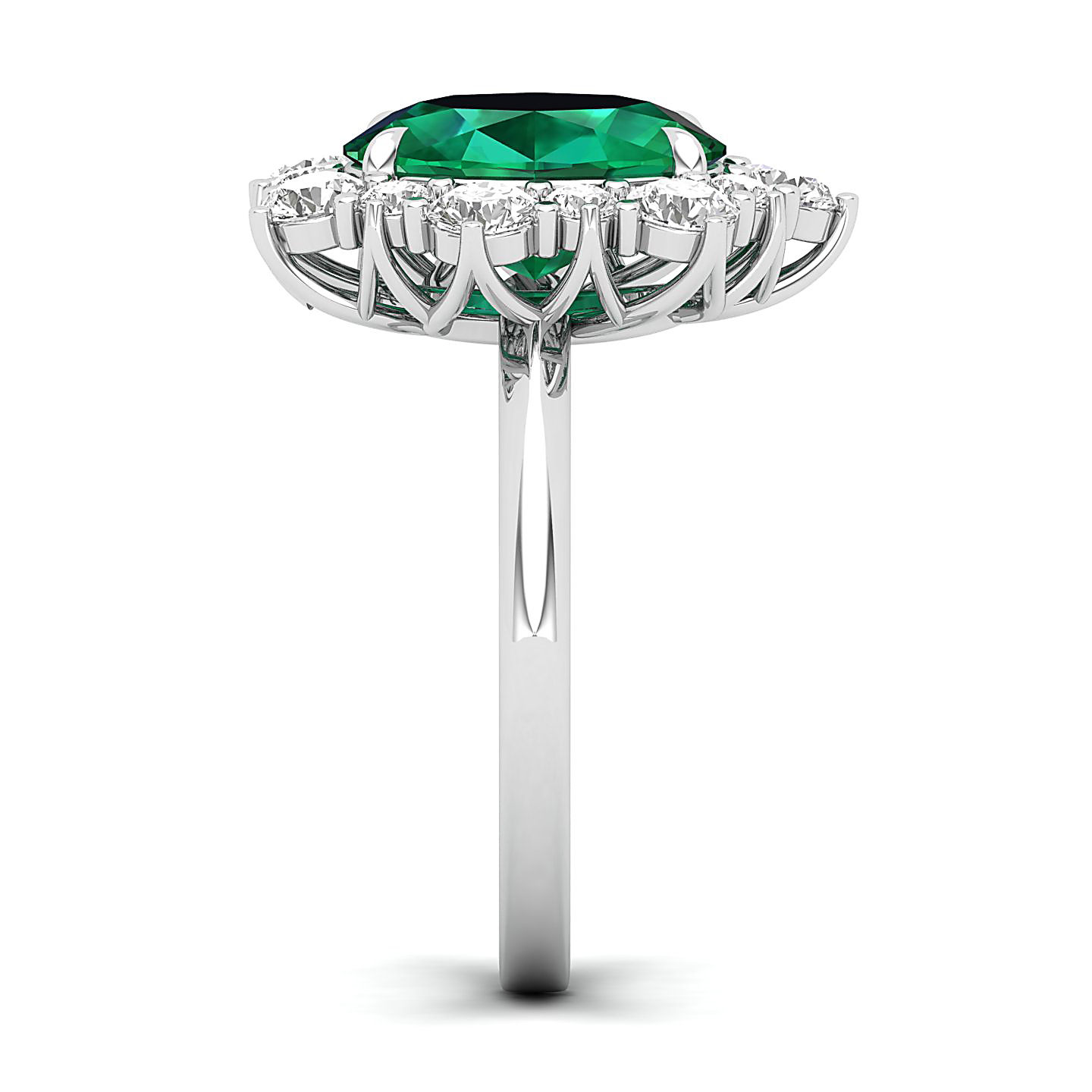 The Floral Cluster Emerald Ring