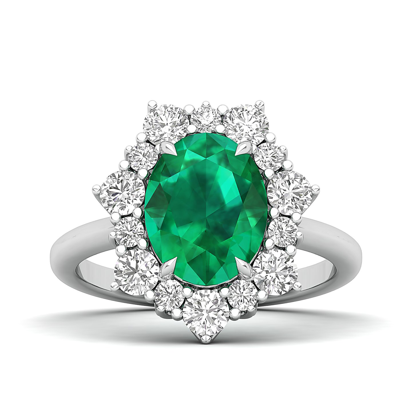 The Floral Cluster Emerald Ring