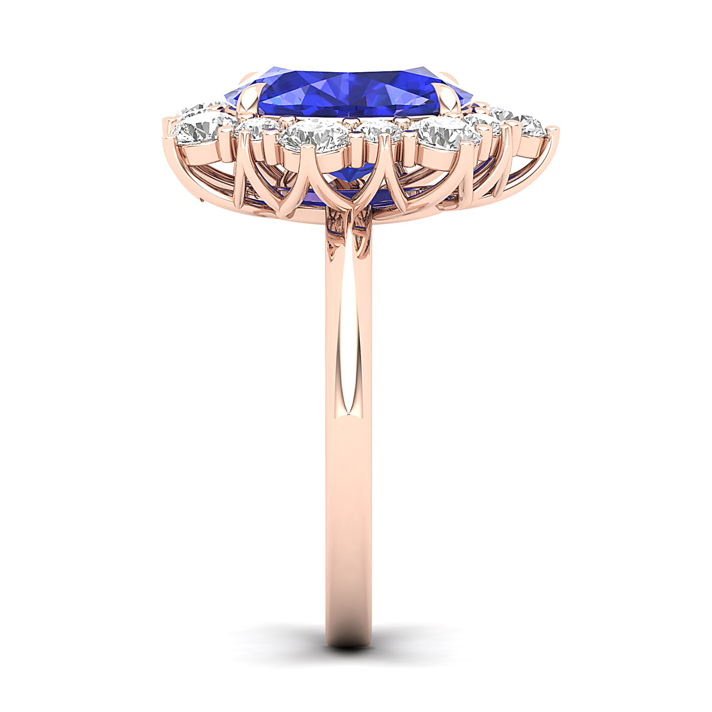 The Floral Cluster Tanzanite Ring