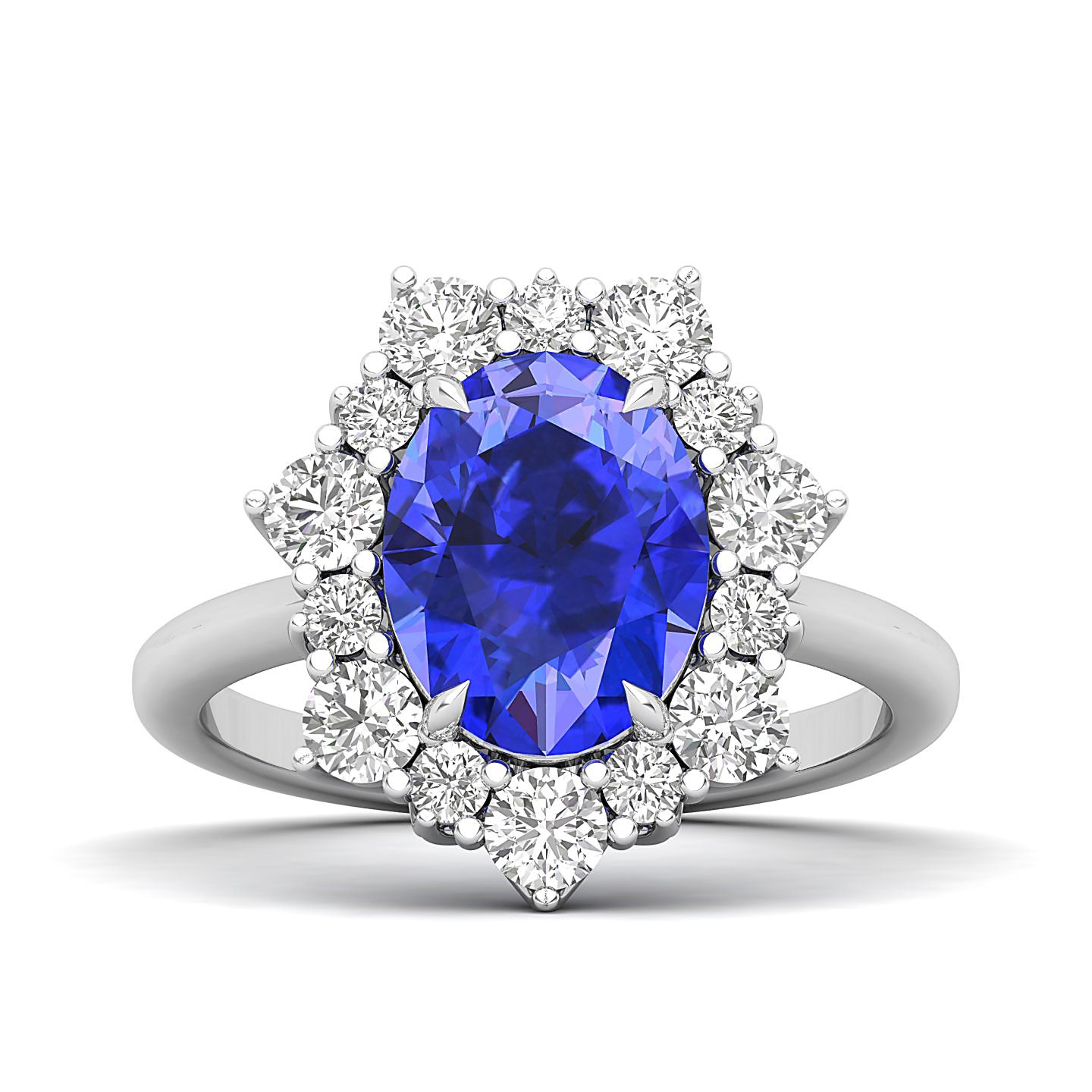 The Floral Cluster Tanzanite Ring