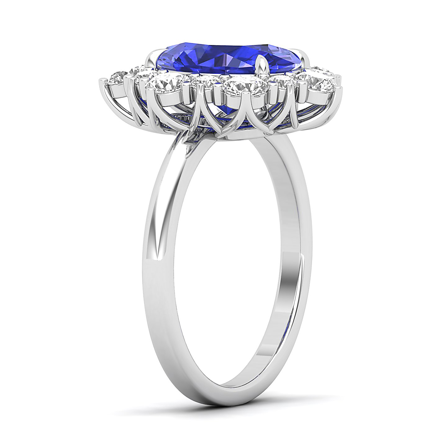 The Floral Cluster Tanzanite Ring