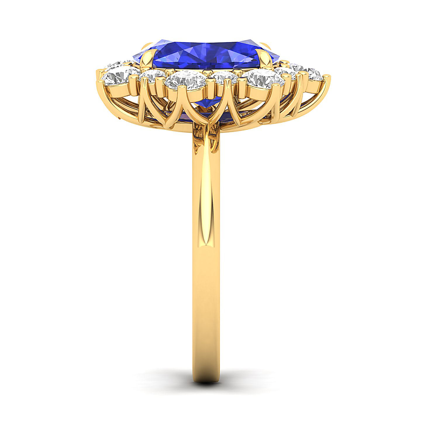 The Floral Cluster Tanzanite Ring