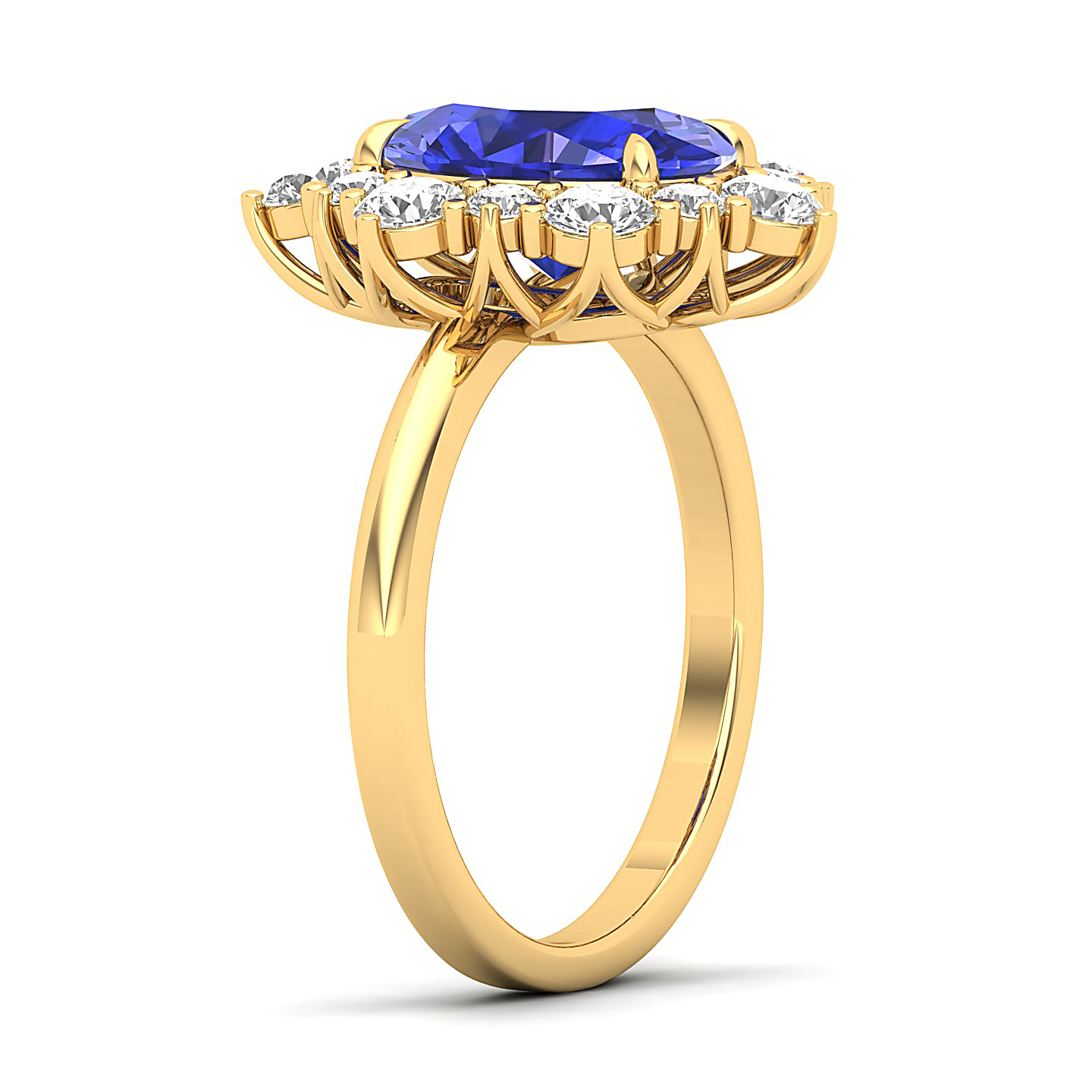 The Floral Cluster Tanzanite Ring