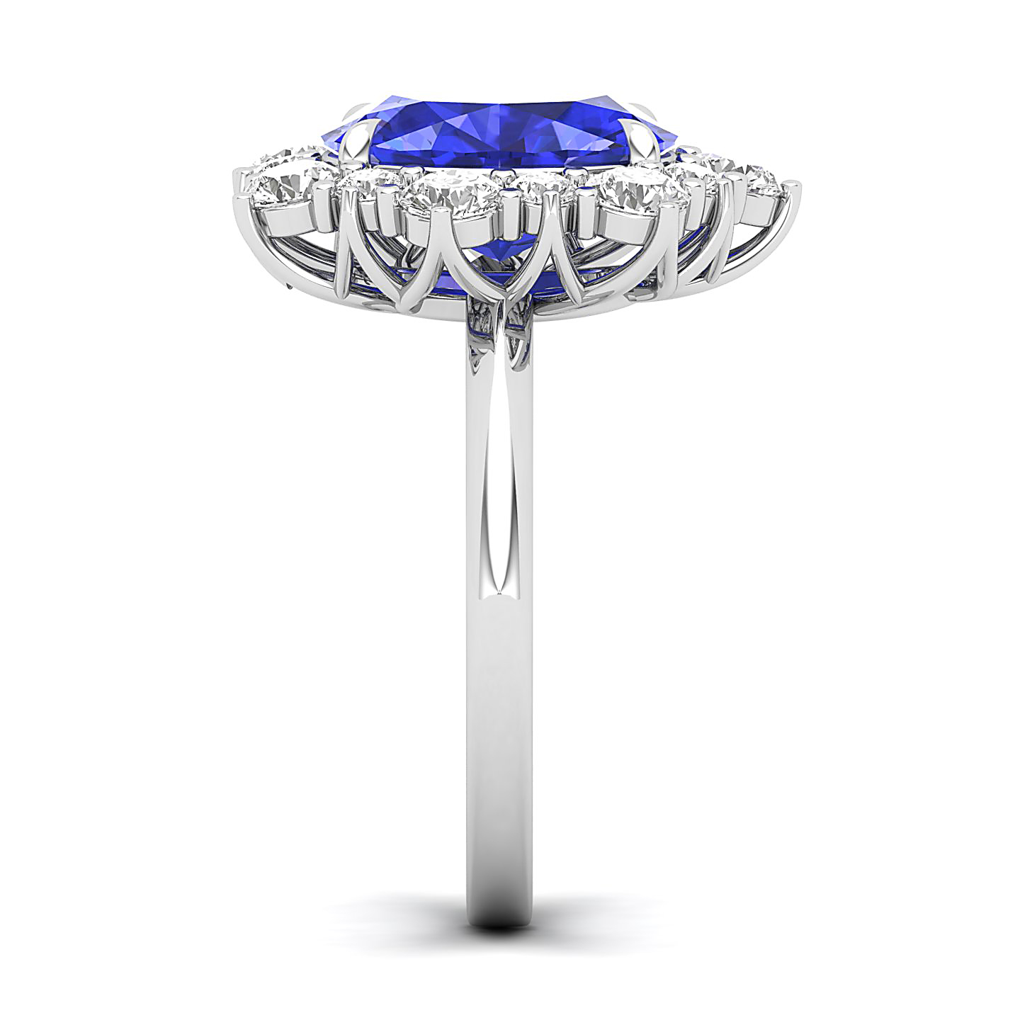The Floral Cluster Tanzanite Ring