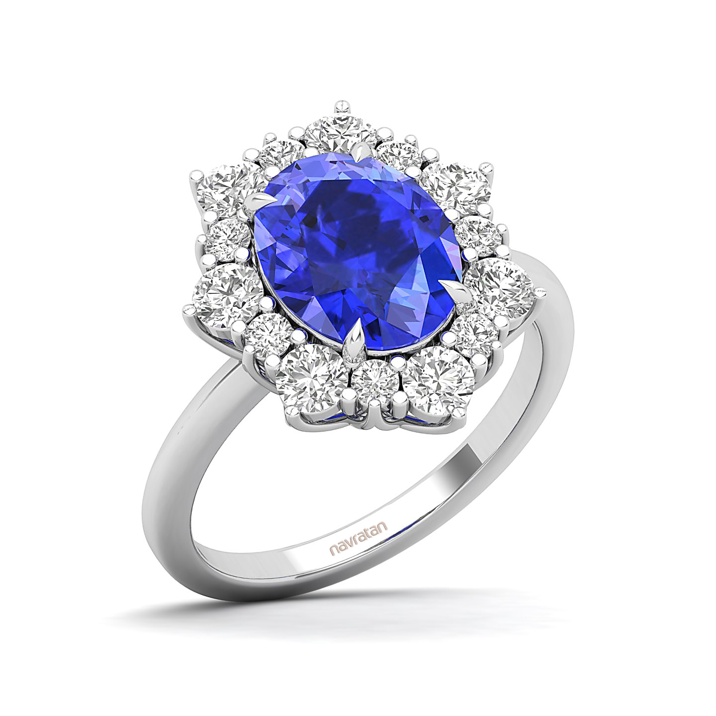 The Floral Cluster Tanzanite Ring