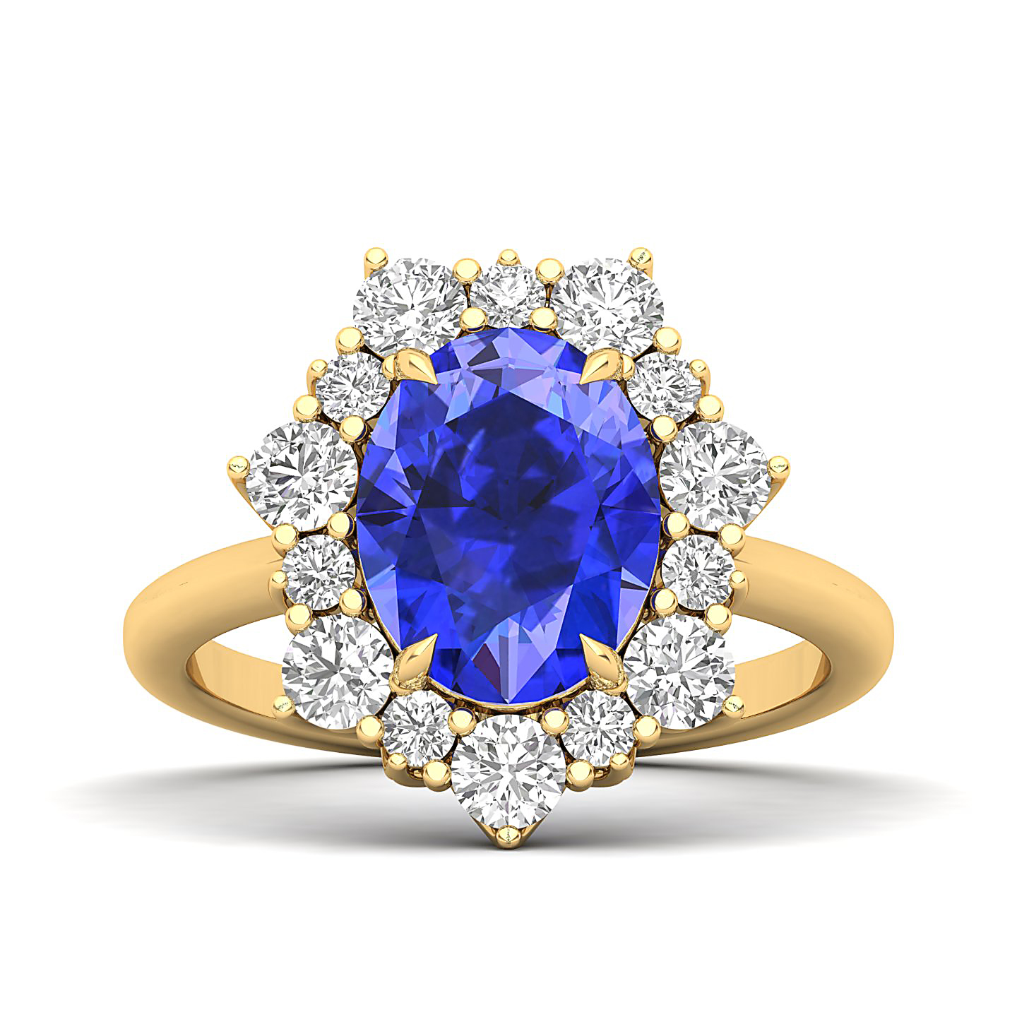 The Floral Cluster Tanzanite Ring