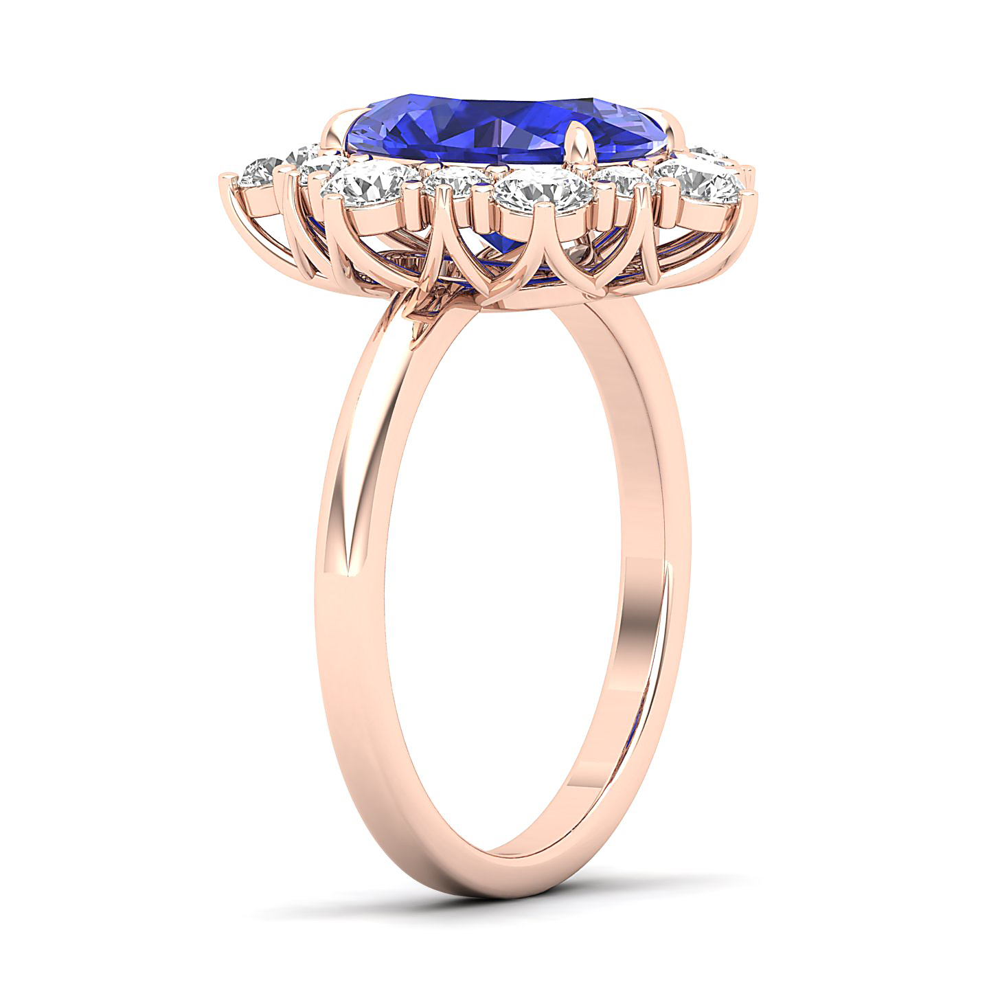 The Floral Cluster Tanzanite Ring