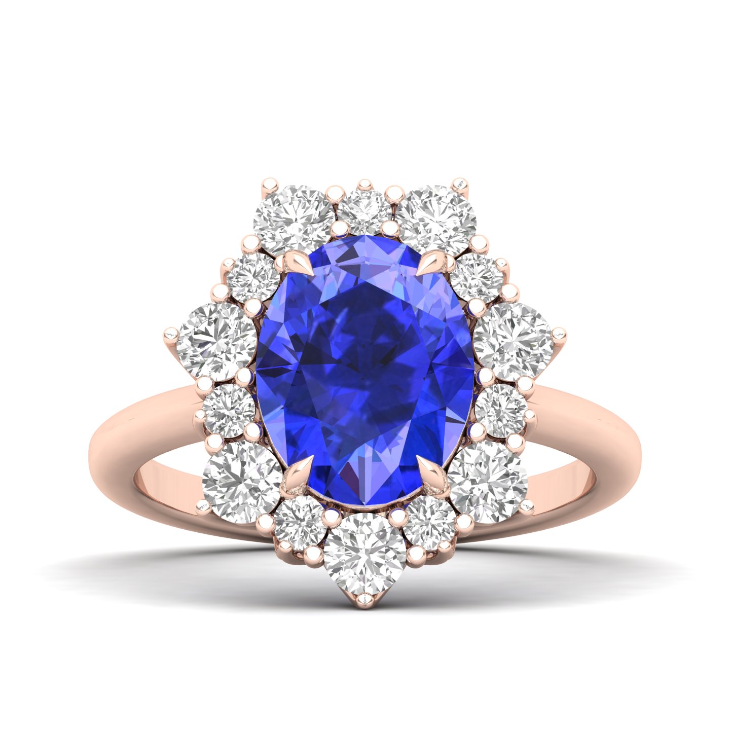 The Floral Cluster Tanzanite Ring